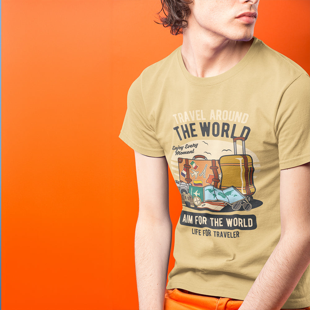 Travel Around The World Unisex T-Shirt — front view