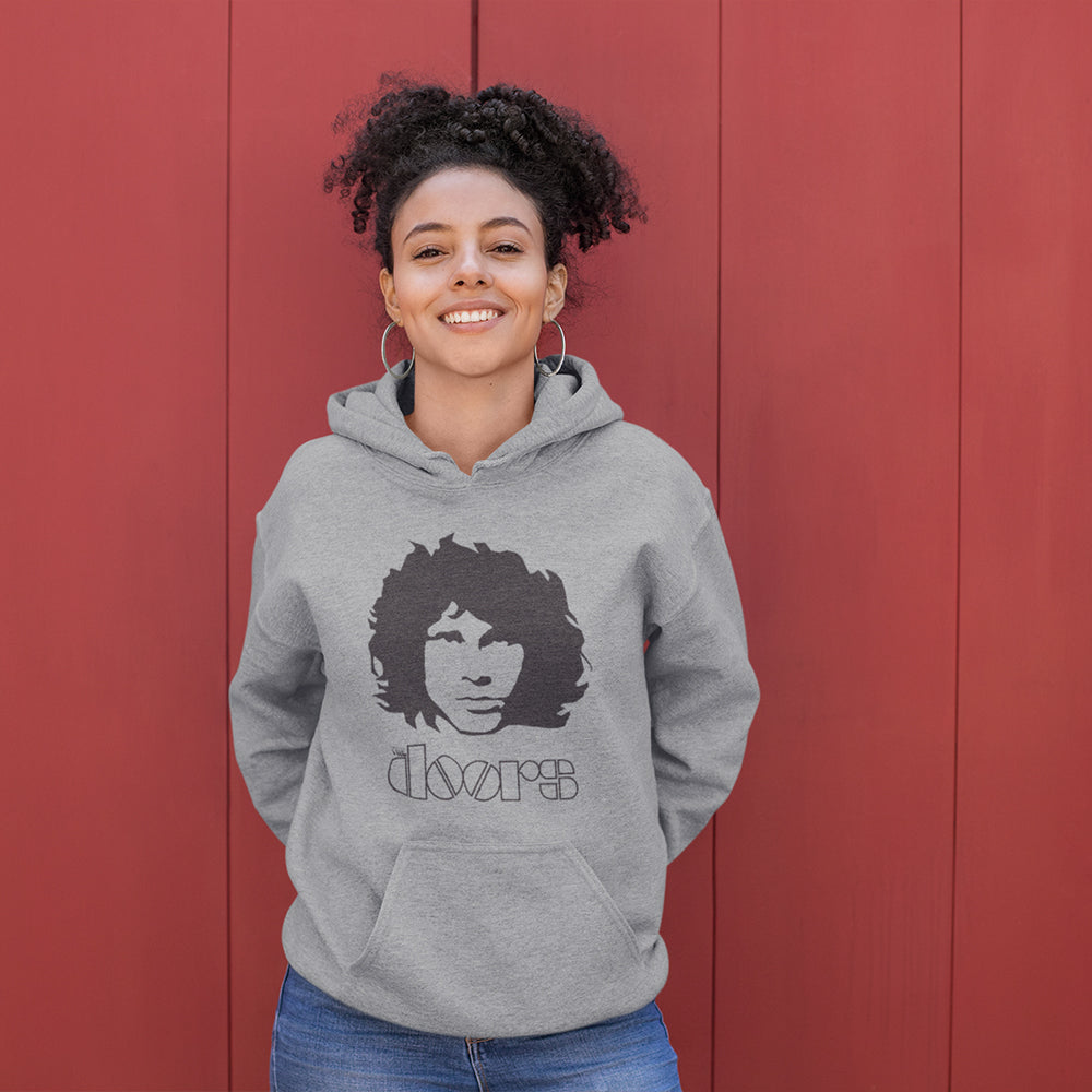 The Doors Morrison Portrait Hoodie — Grey — product photo 4