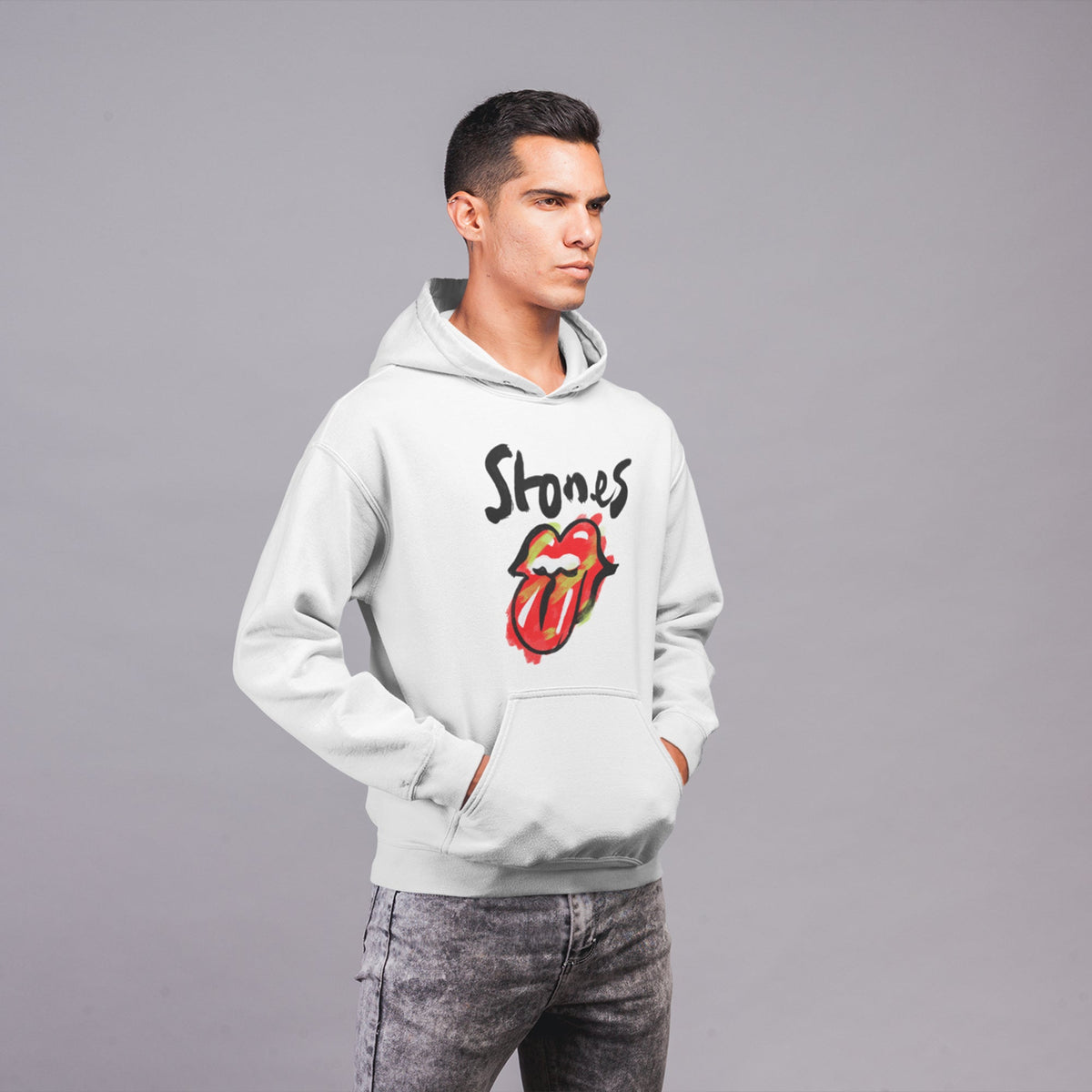 Rolling Stones Painted Tongue Hoodie — product photo 3