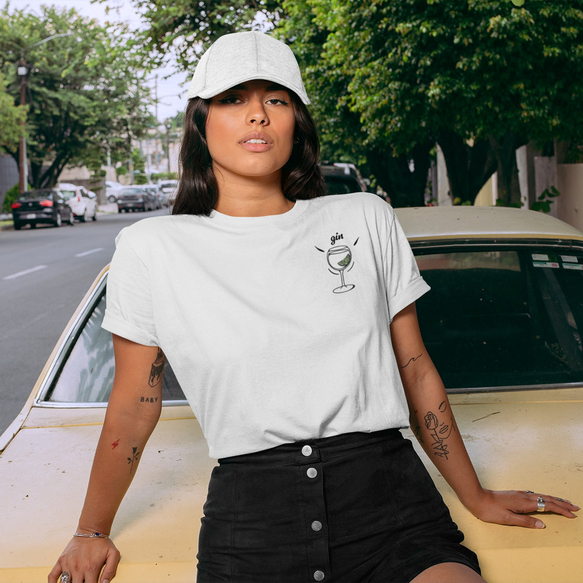Gin & Tonic State of Mind Embroidered Tee — product photo 2