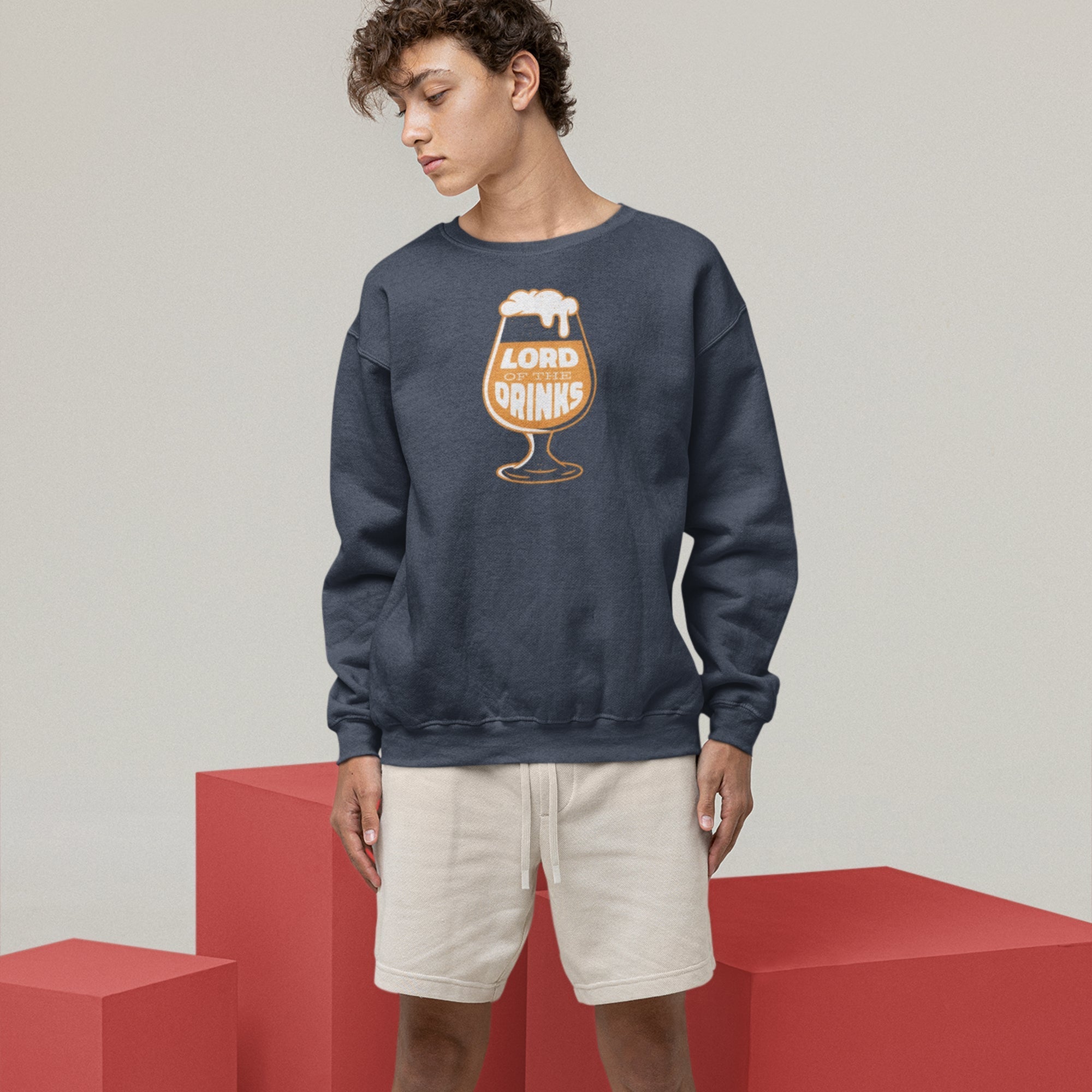 Lord Of The Drinks Unisex Premium Sweatshirt — back view