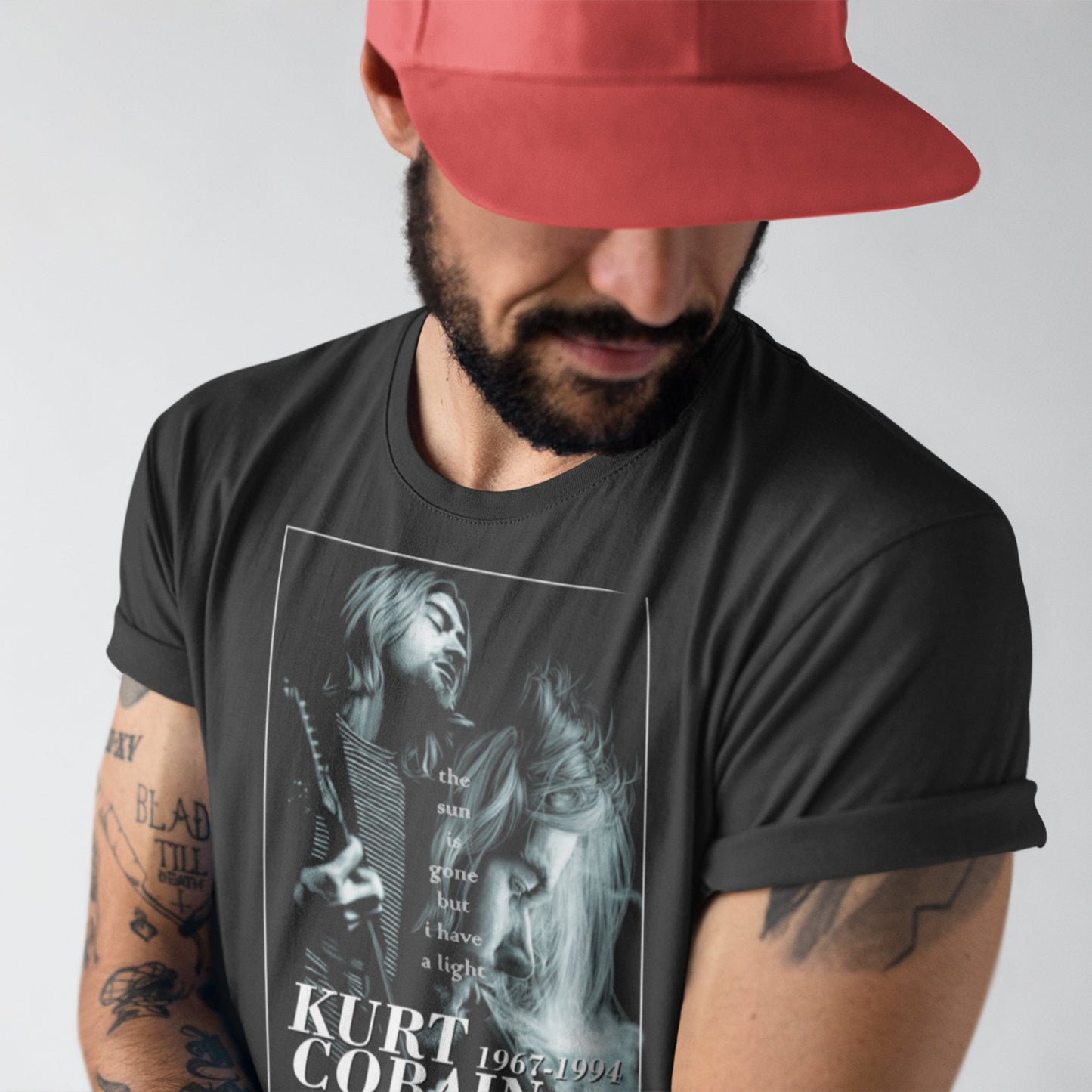Nirvana- Kurt Cobain Unisex T-Shirt - Detail Shot