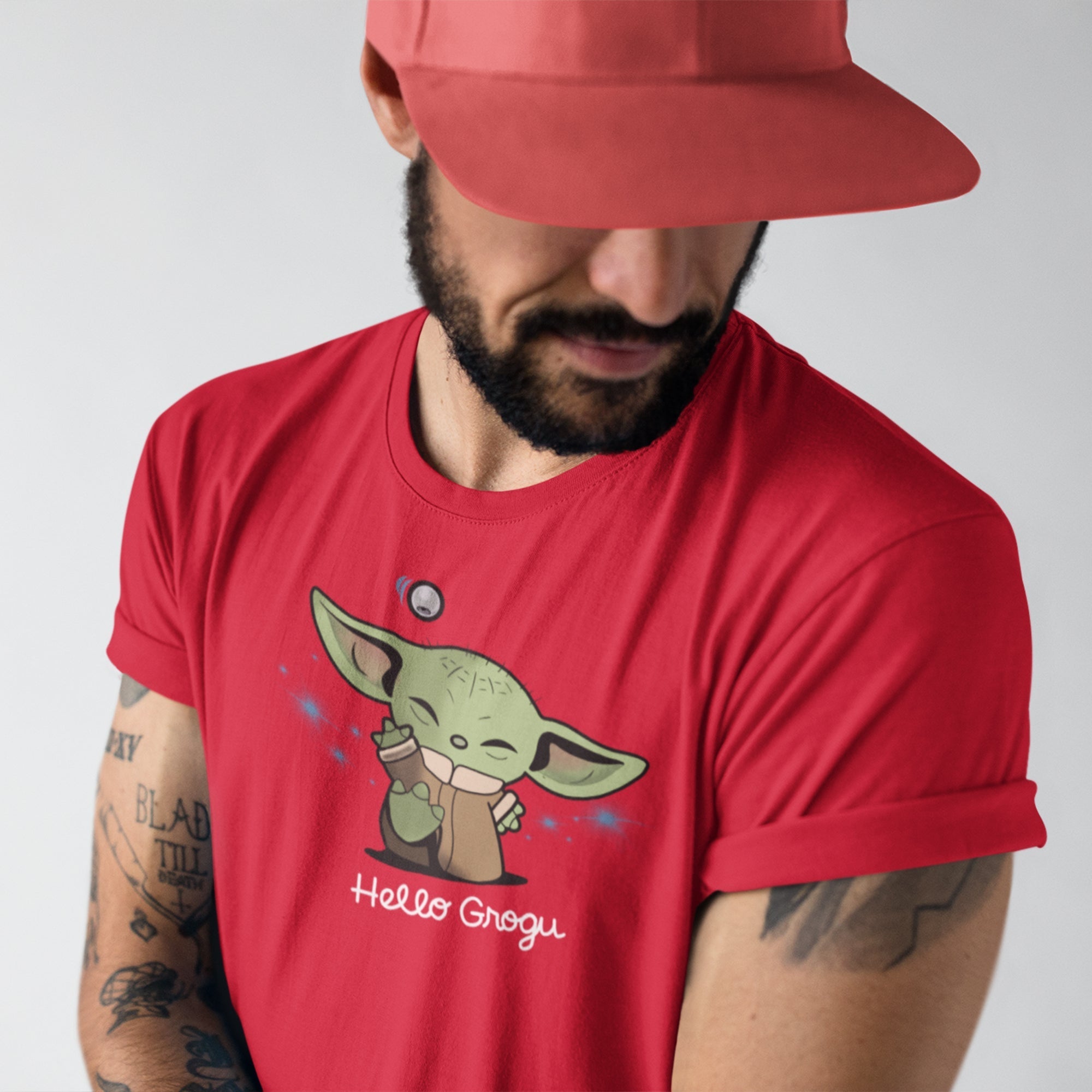 Star Wars: Hello Grogu Unisex T-Shirt — detail shot