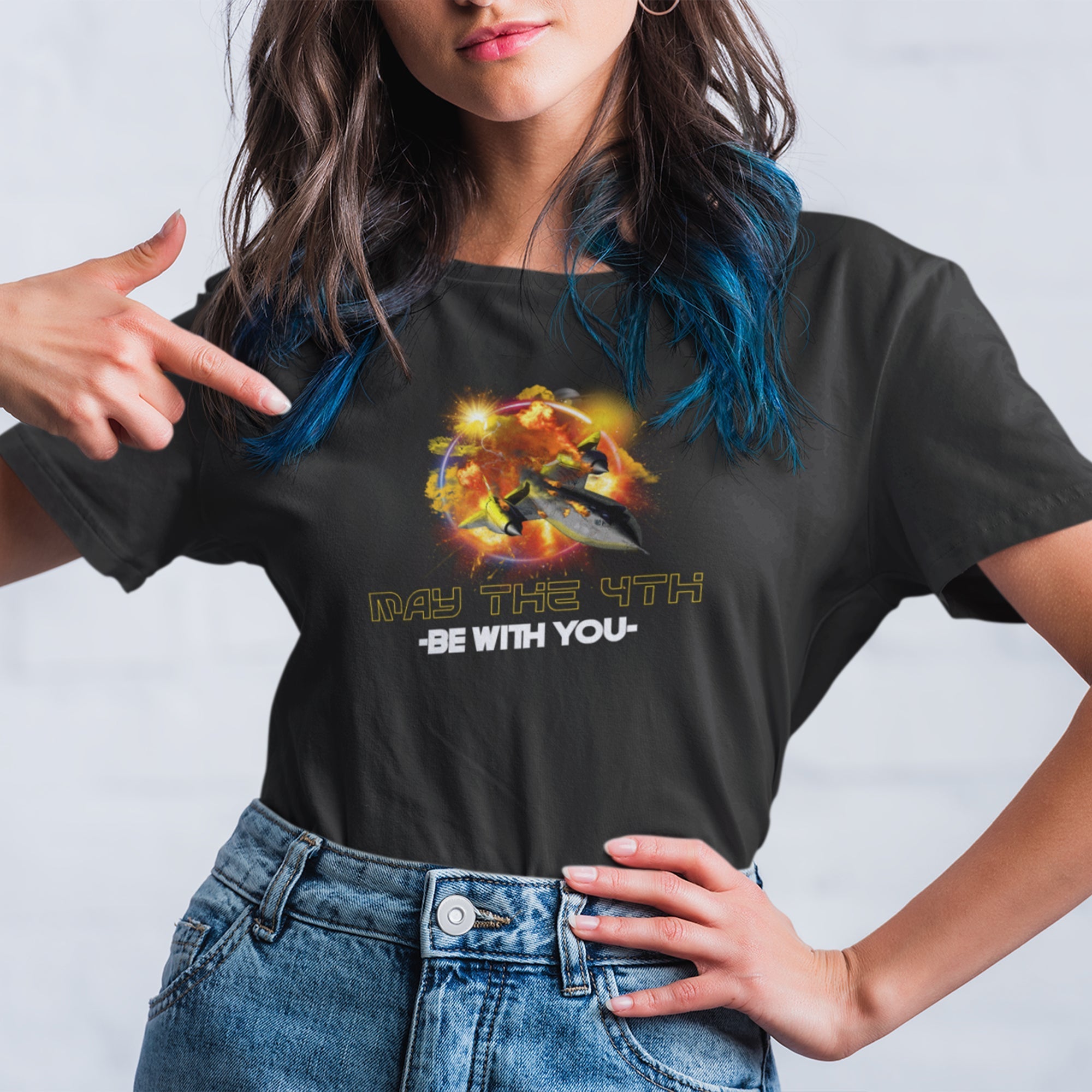 May The 4th Starfighter Blast Tee — side view