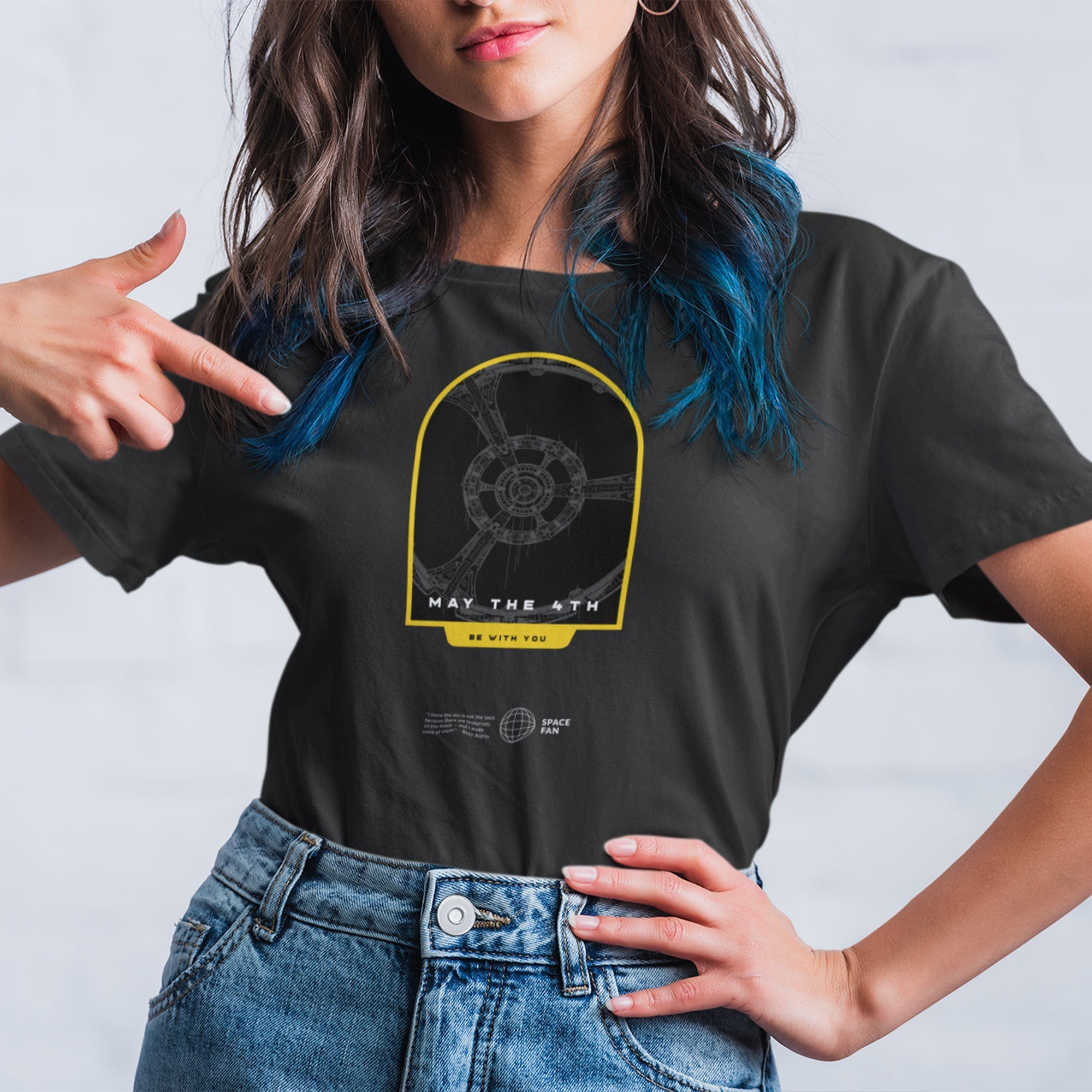 May The 4th Blueprint Arch Tee — side view