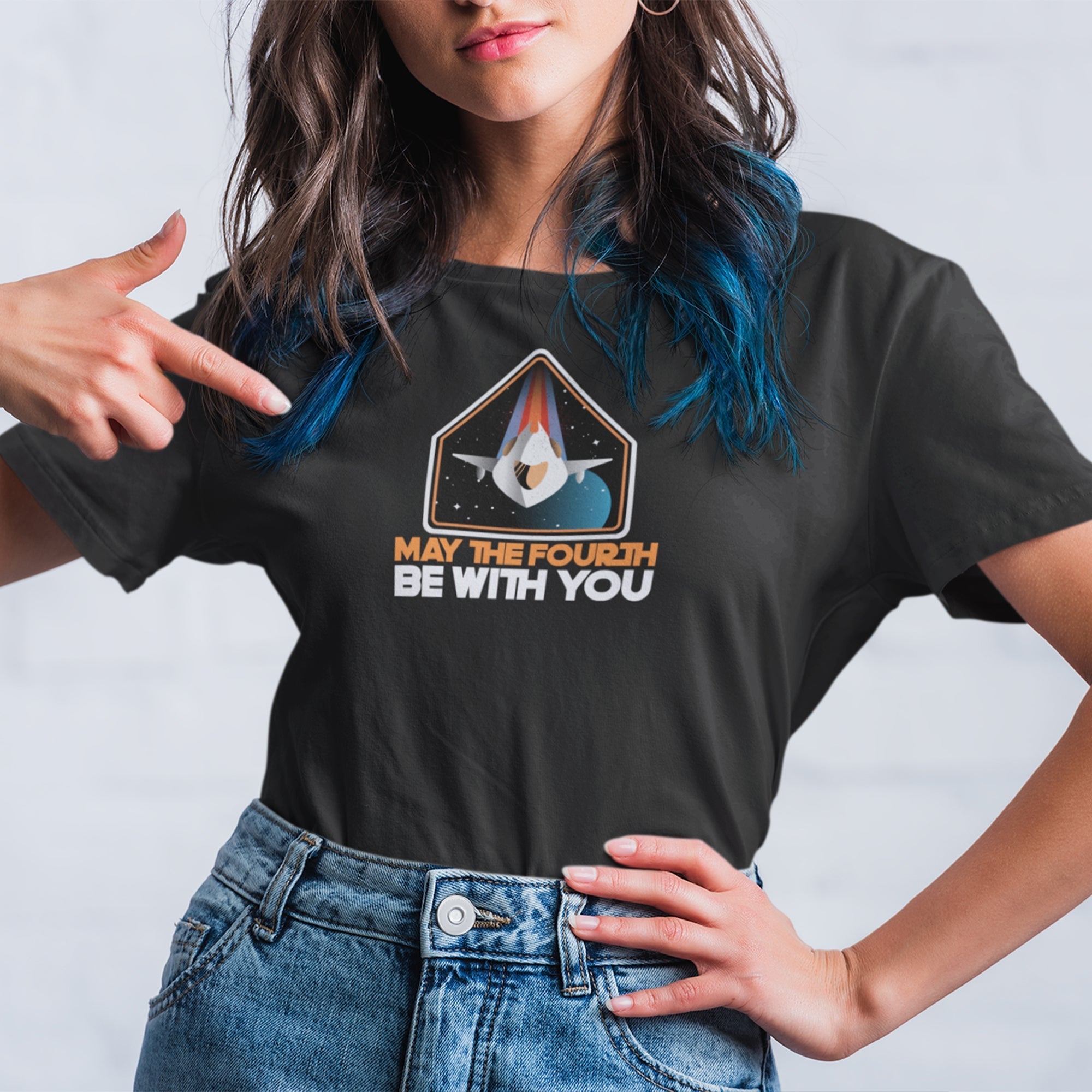 May The Fourth Starship Patch Tee — side view