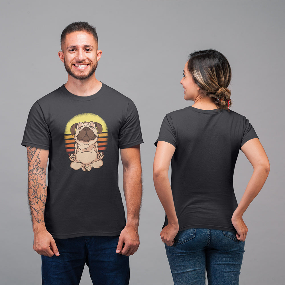 Pug Yoga Unisex T-Shirt — product photo 4
