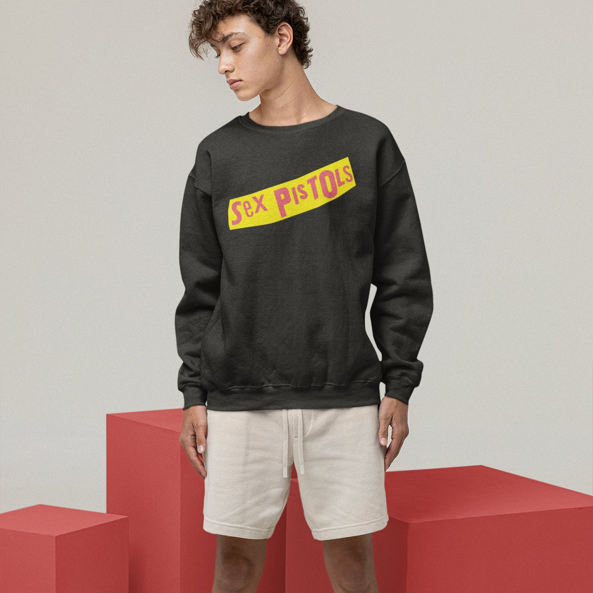 Sex Pistols Yellow Banner Logo Sweatshirt — product photo 5