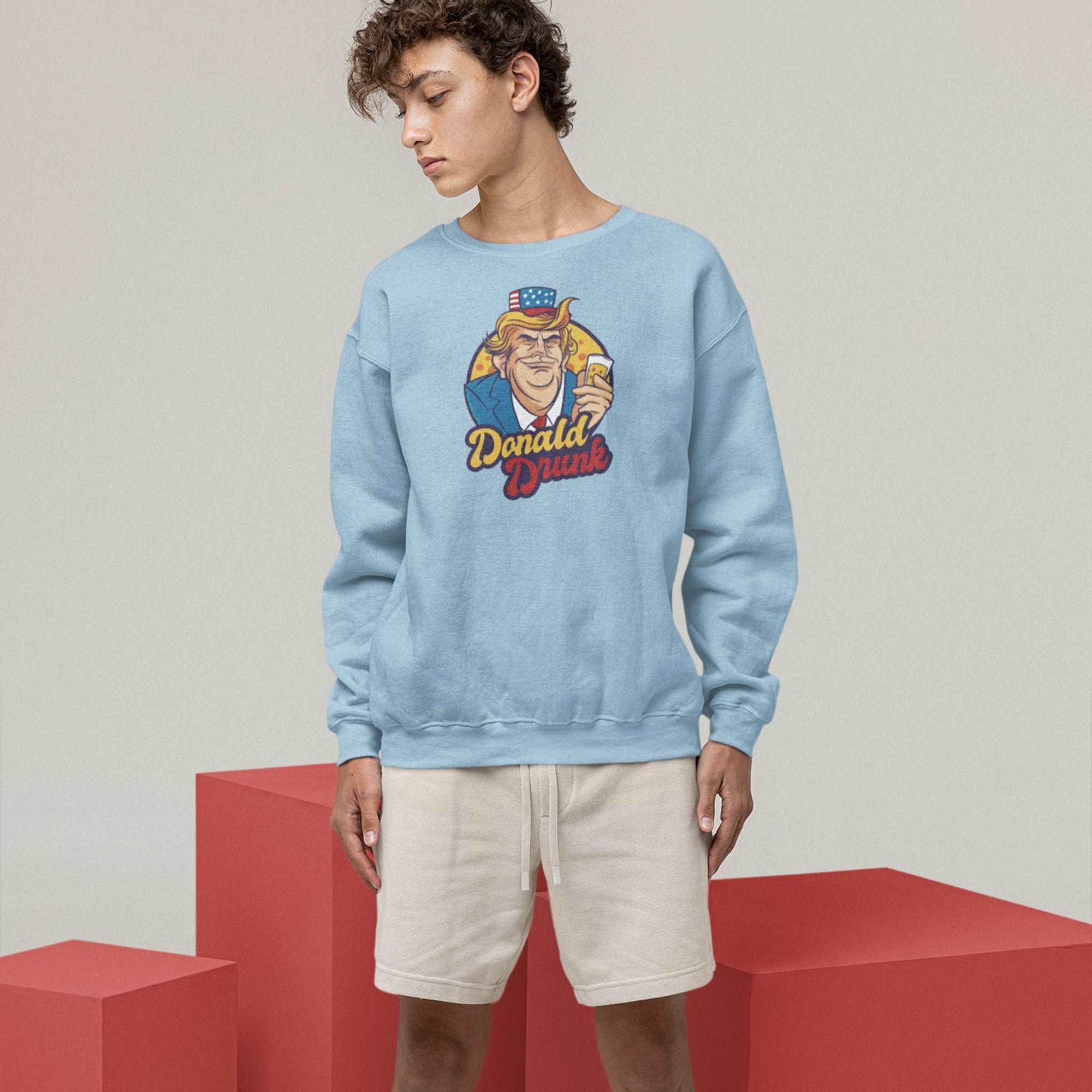 Donald Drunk Unisex Premium Sweatshirt — product photo 3