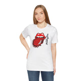 The Rolling Stones Classic Tee - Rock Your Style with Iconic Band Print - Close Up Detail