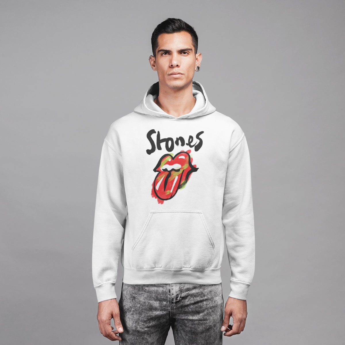 Rolling Stones Painted Tongue Hoodie — product photo 4