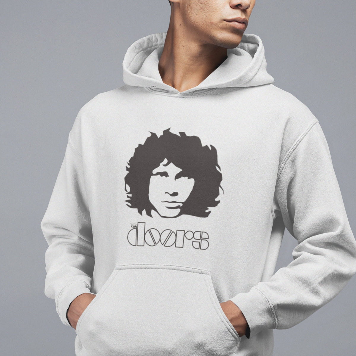 The Doors Morrison Portrait Hoodie — White — product photo 4