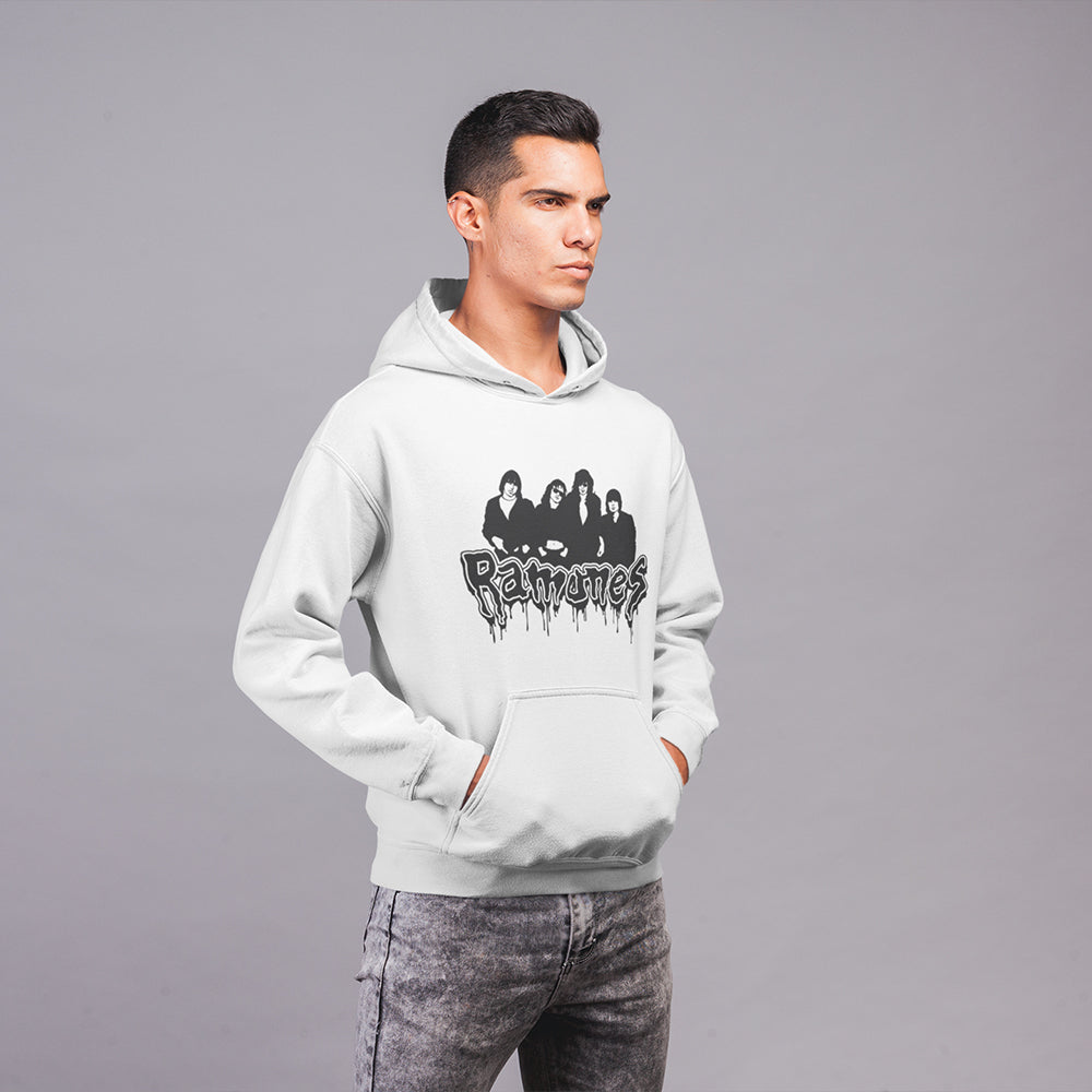 Ramones Band Photo Drip Logo Hoodie — product photo 4