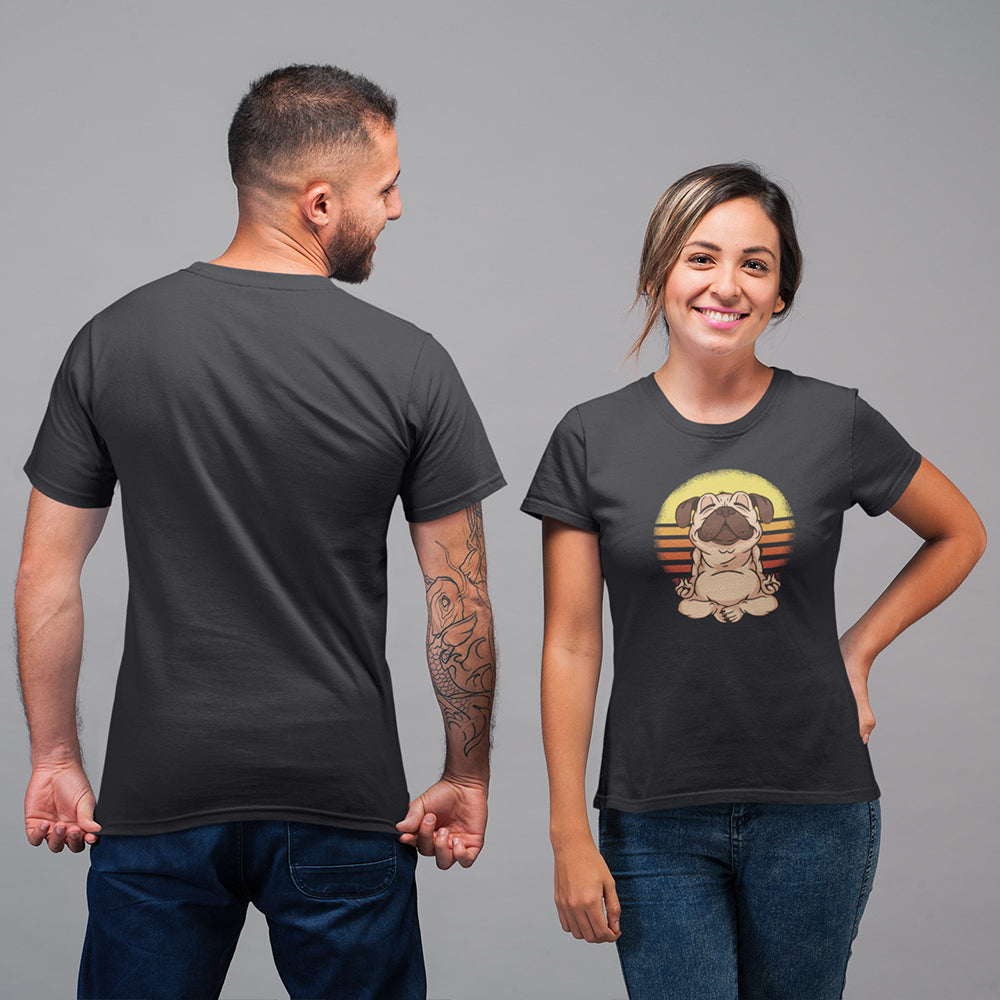 Pug Yoga Unisex T-Shirt — product photo 3