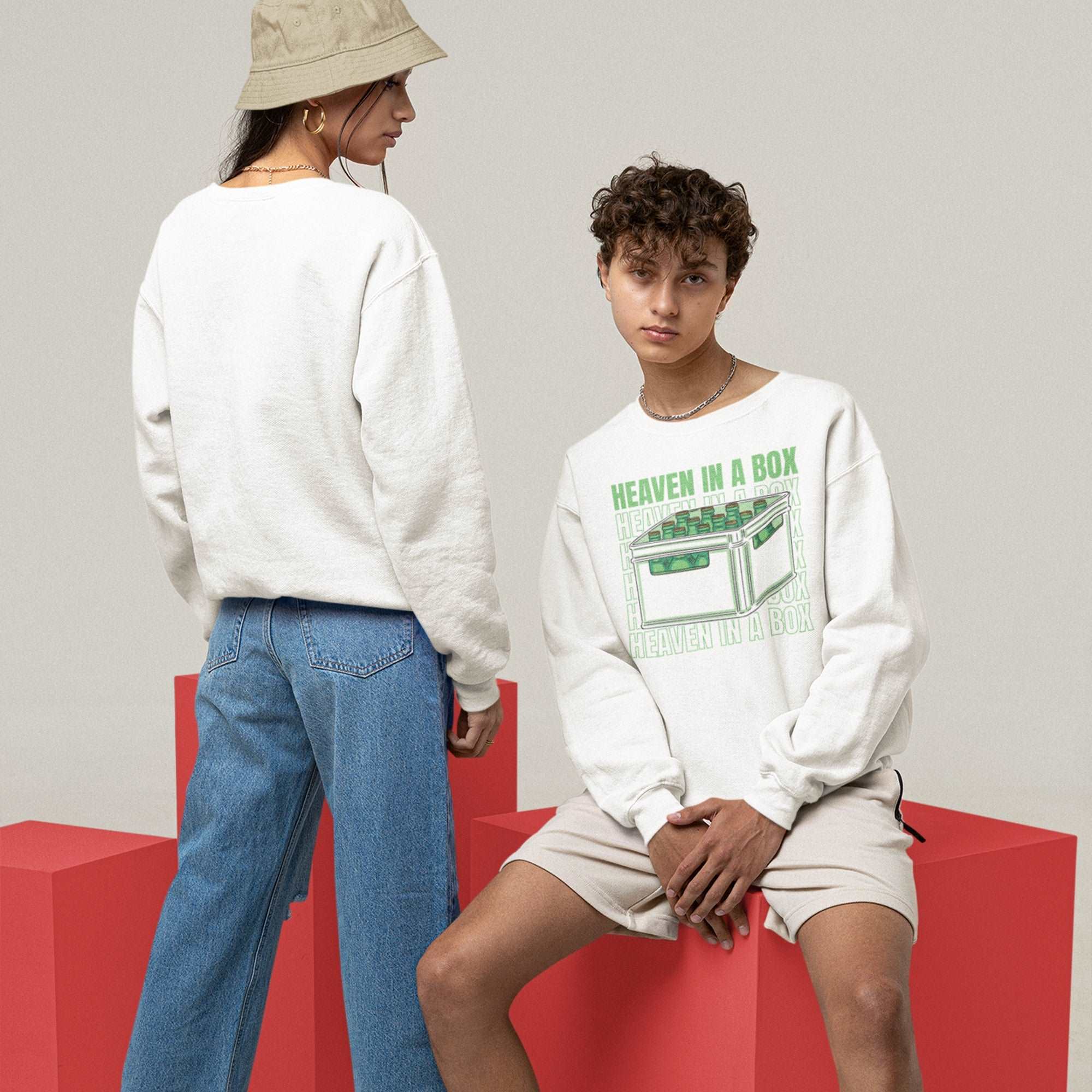 In Heaven A Box Unisex Premium Sweatshirt — product photo 4