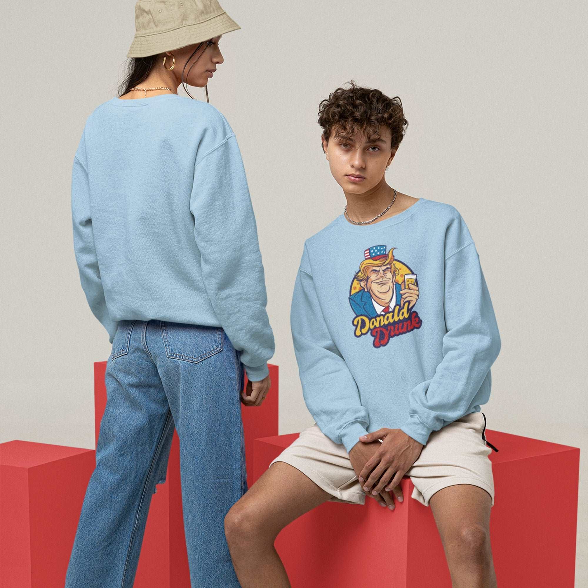 Donald Drunk Unisex Premium Sweatshirt — product photo 5