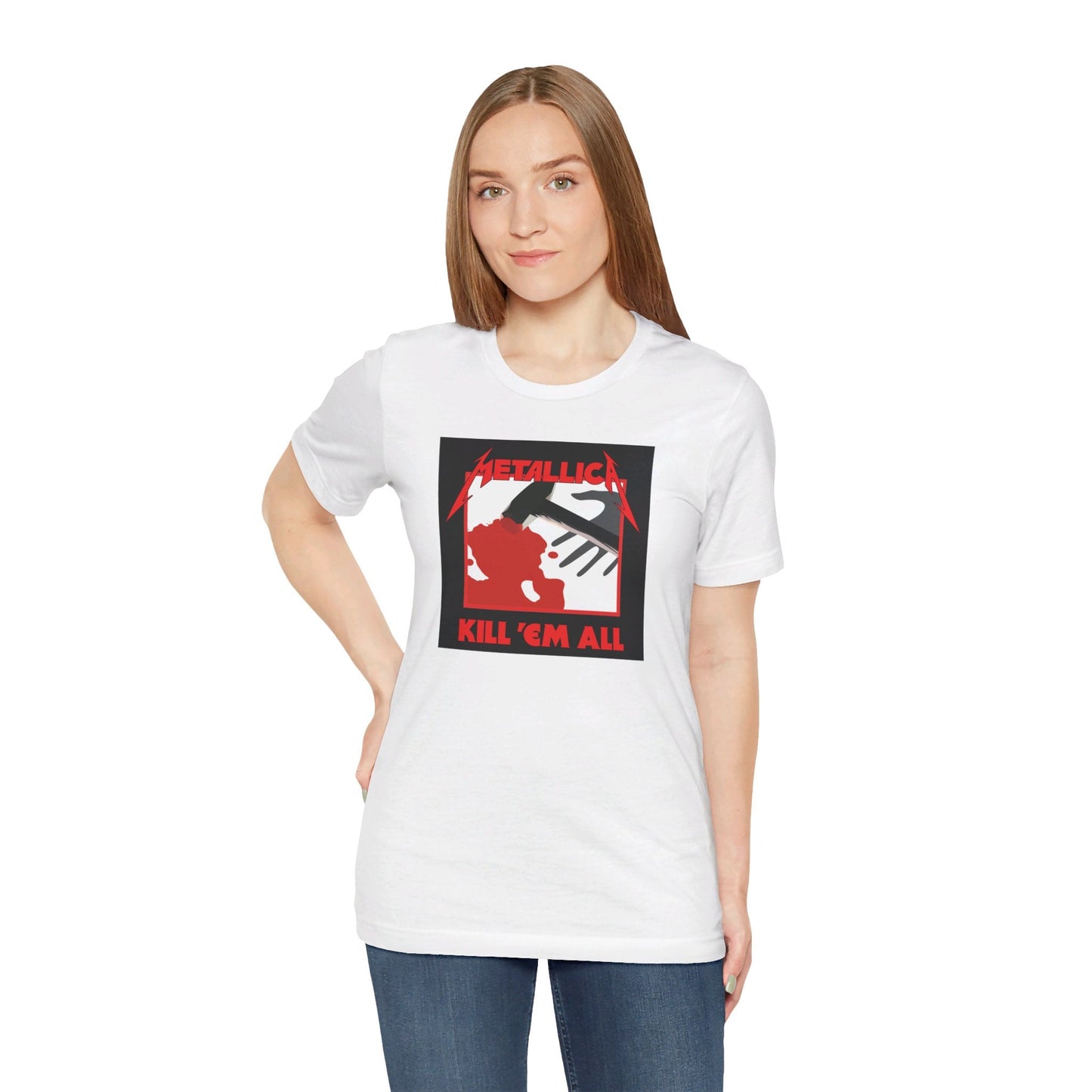 Metallica 'Kill 'Em All' Unisex Tee - Rock Your World in Classic Style - Close Up Detail