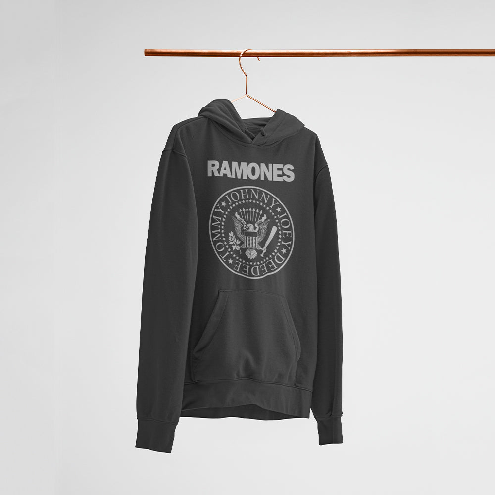 Ramones Presidential Seal Hoodie — Grey — main product image