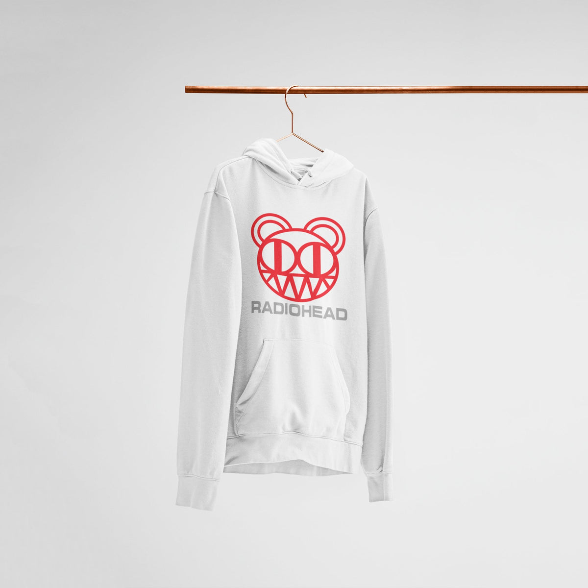 Radiohead Modified Bear Hoodie — White — main product image