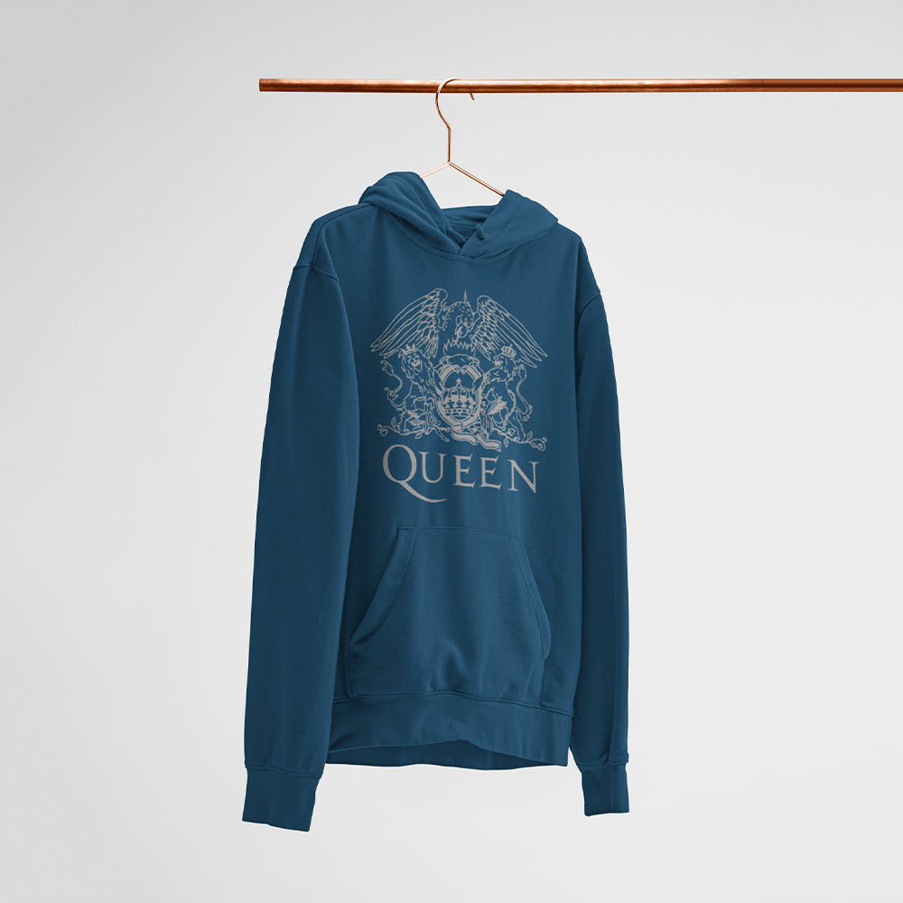 Queen Royal Crest Hoodie — Teal — main product image