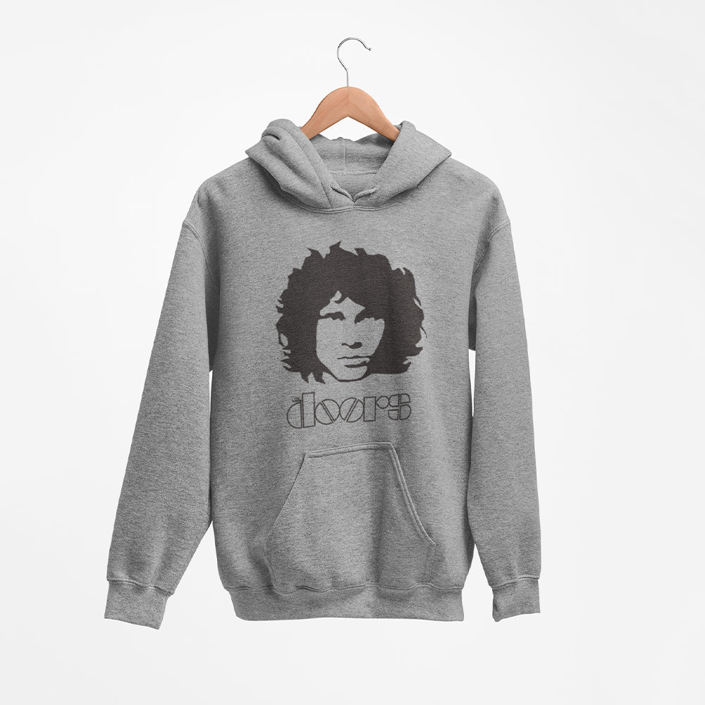 The Doors Morrison Portrait Hoodie — Grey — main product image