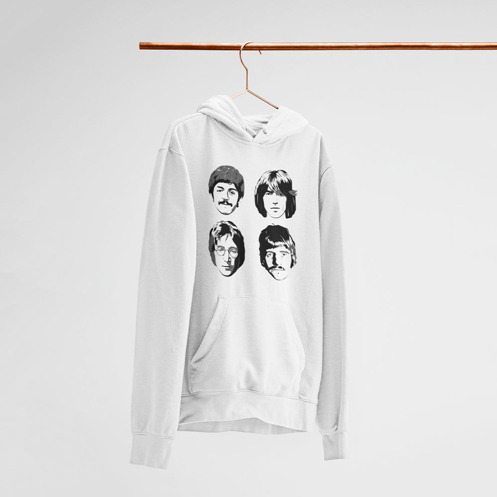 The Beatles Four Faces Hoodie — main product image
