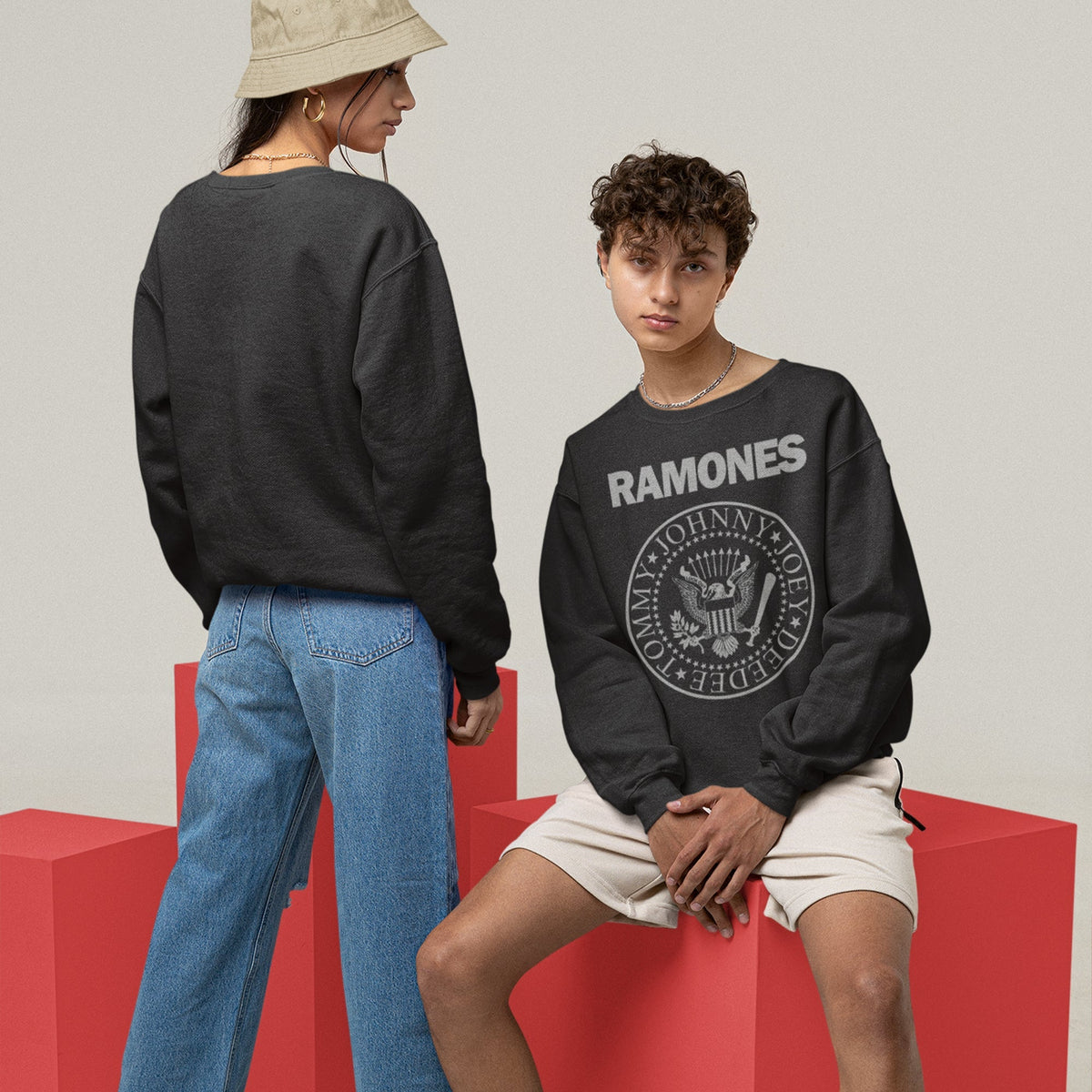 Ramones Presidential Seal Sweatshirt — Black — product photo 5
