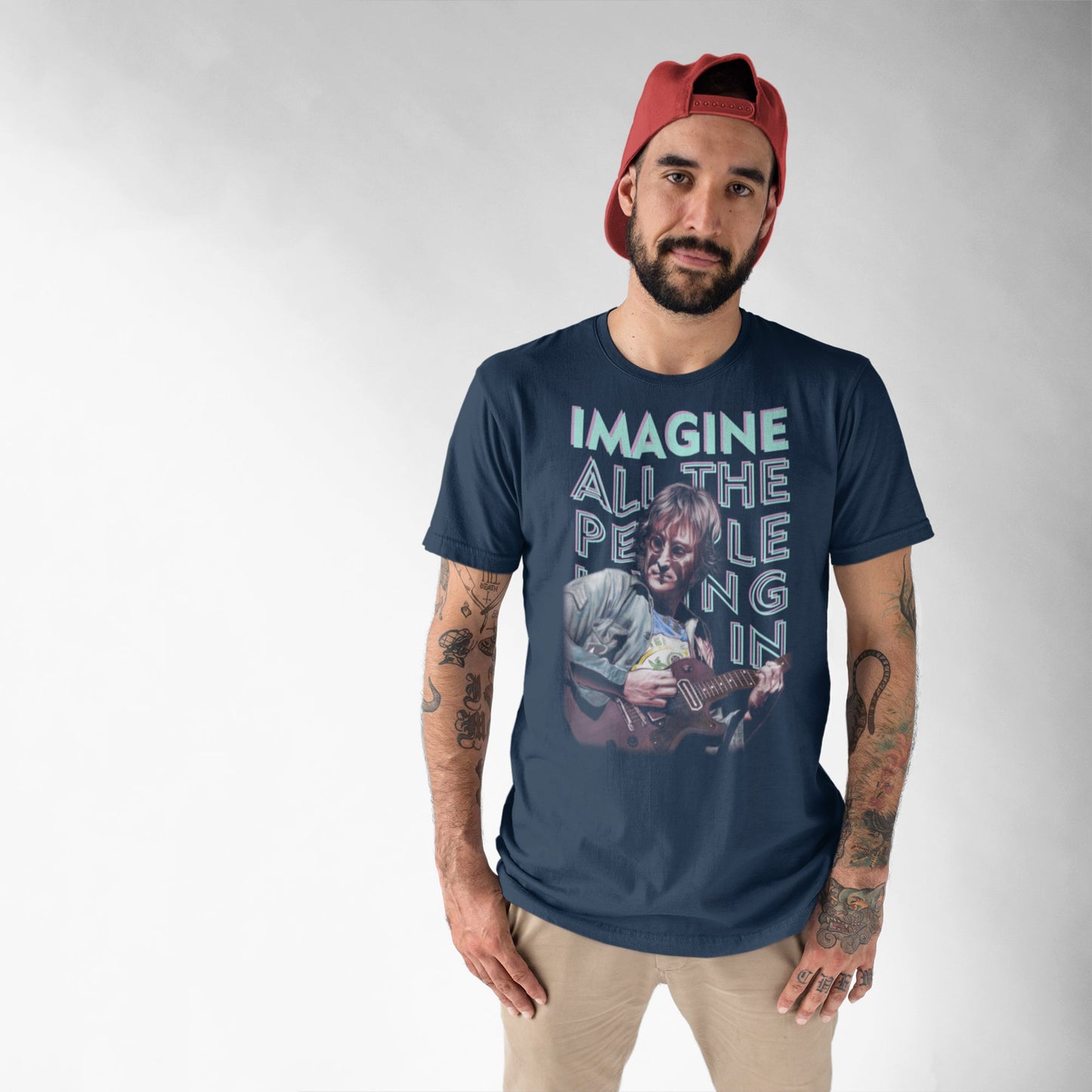 The Beatles: Imagine Unisex T-Shirt - Worn View