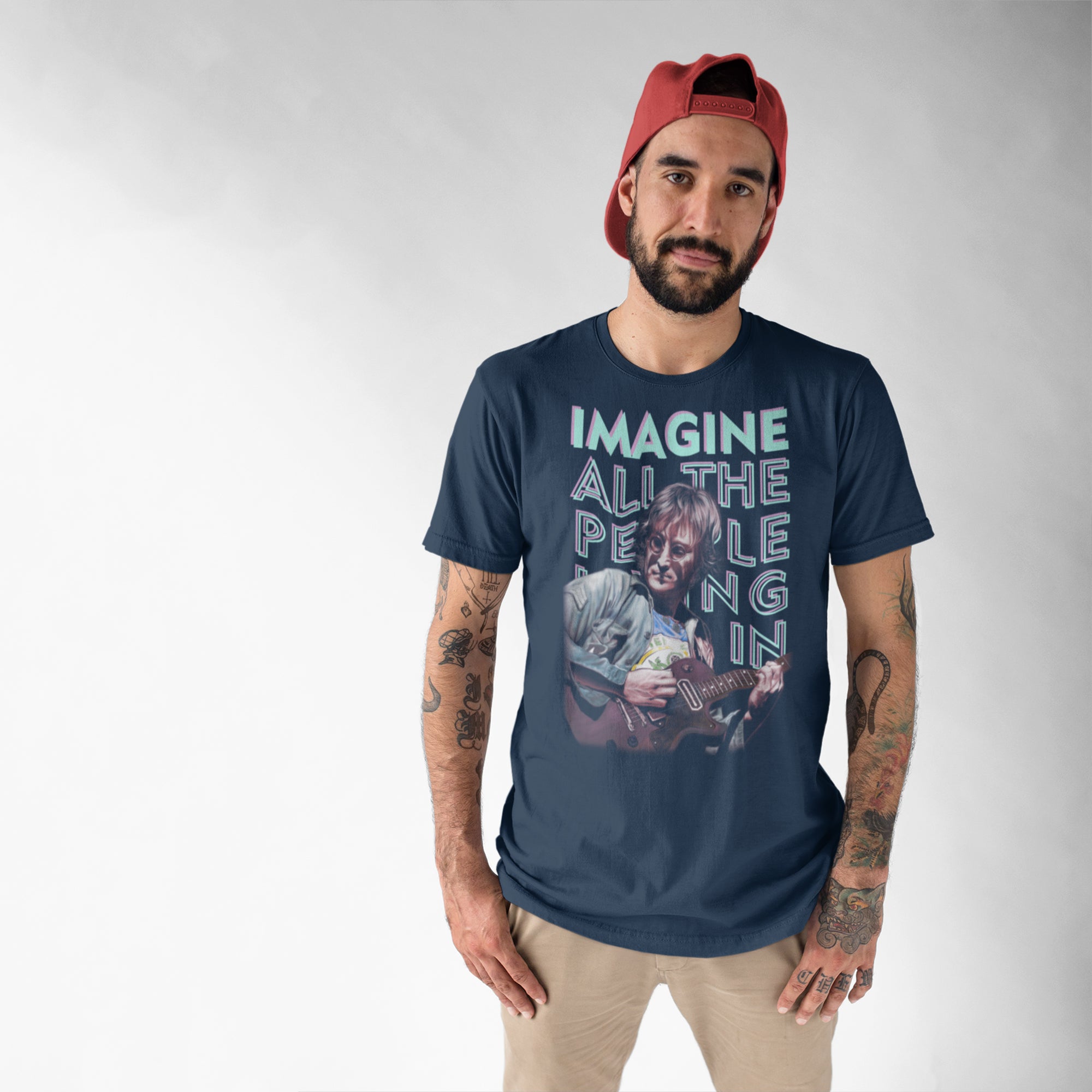 The Beatles: Imagine Unisex T-Shirt - Worn View
