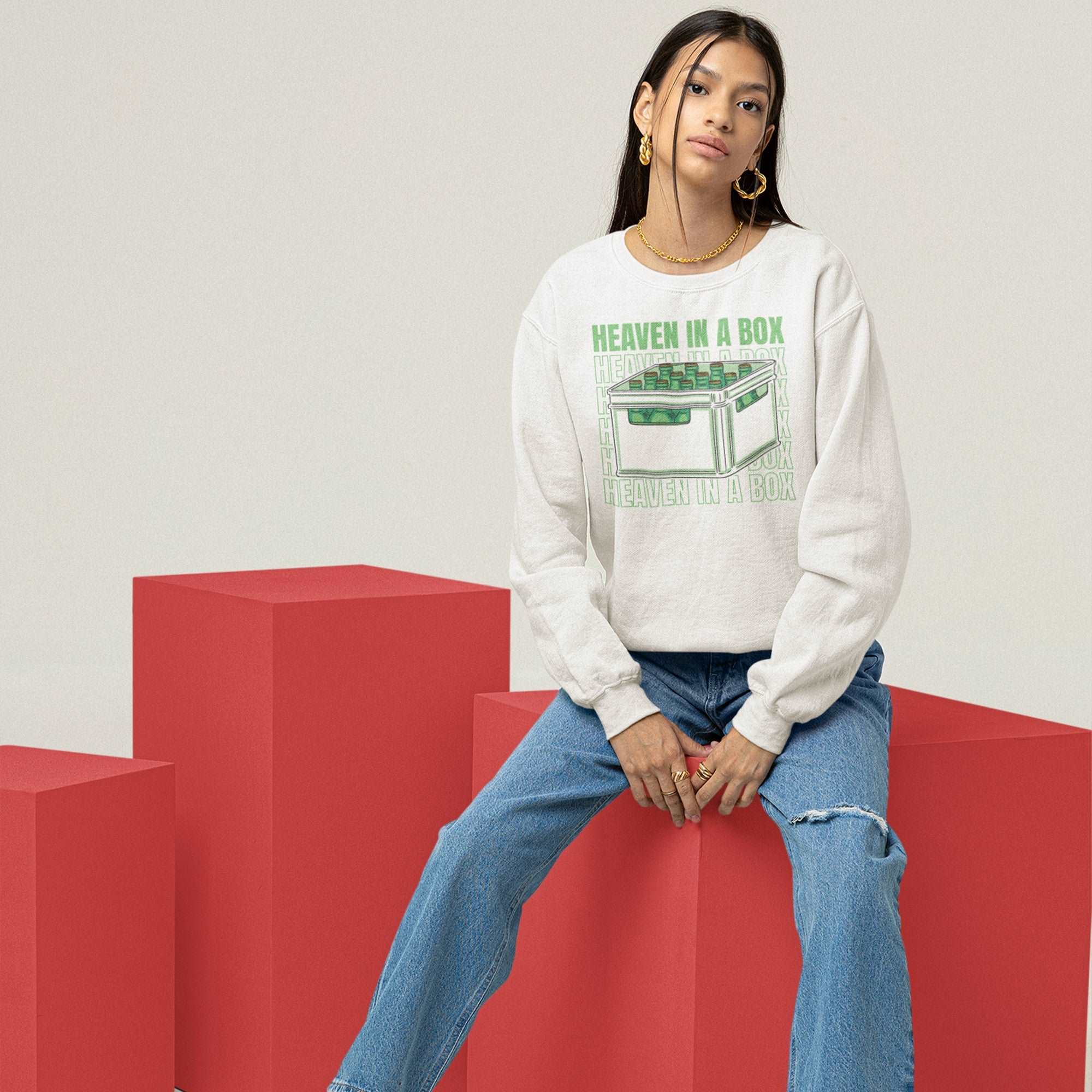 In Heaven A Box Unisex Premium Sweatshirt — product photo 5