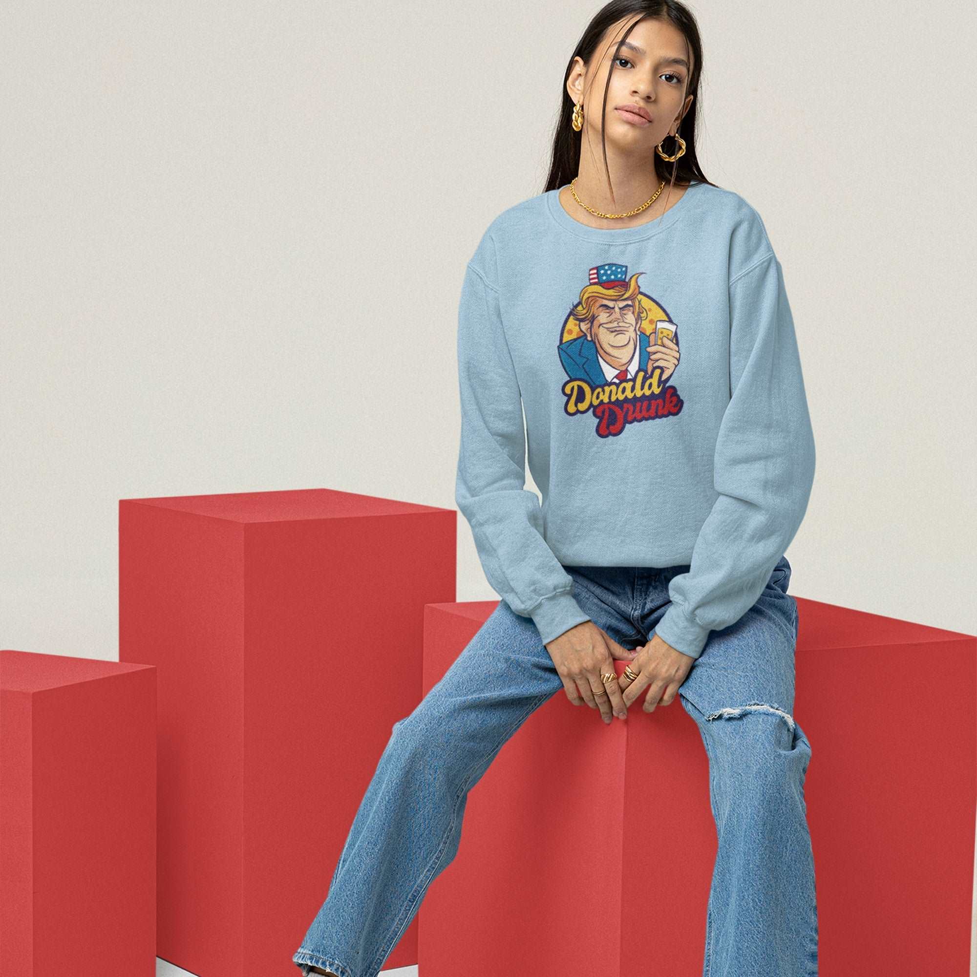 Donald Drunk Unisex Premium Sweatshirt