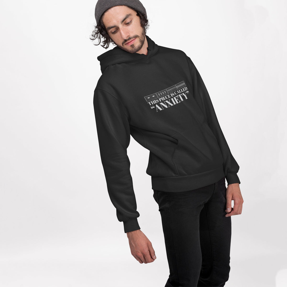 THIS PIECE IS CALLED "ANXIETY" Unisex Hoodie — side view