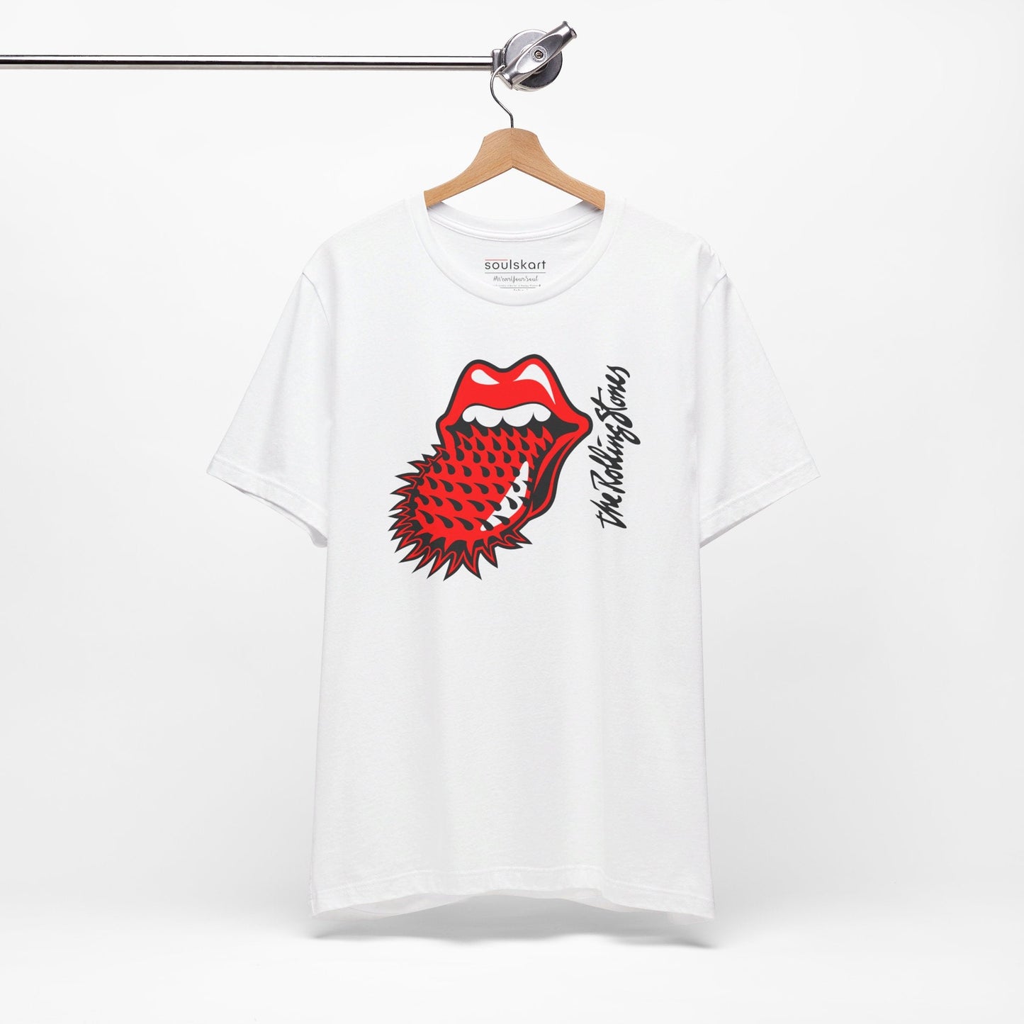 The Rolling Stones Classic Tee - Rock Your Style with Iconic Band Print - Side View