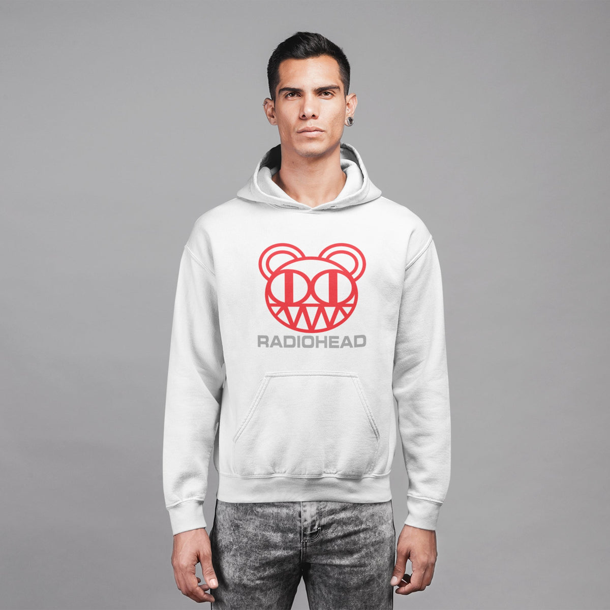 Radiohead Modified Bear Hoodie — White — product photo 2