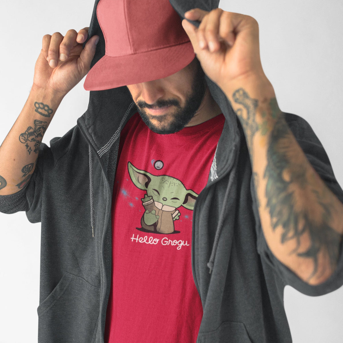 Star Wars: Hello Grogu Unisex T-Shirt — close-up detail