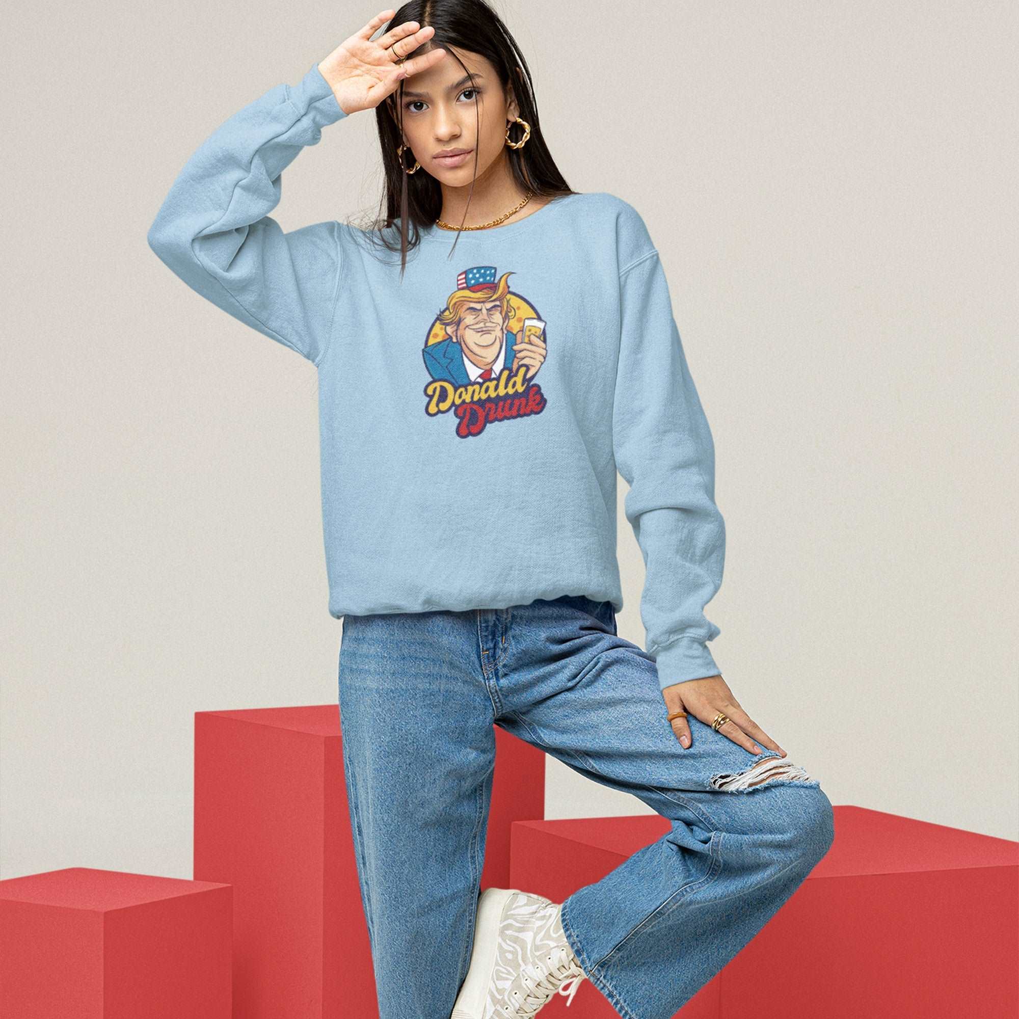 Donald Drunk Unisex Premium Sweatshirt