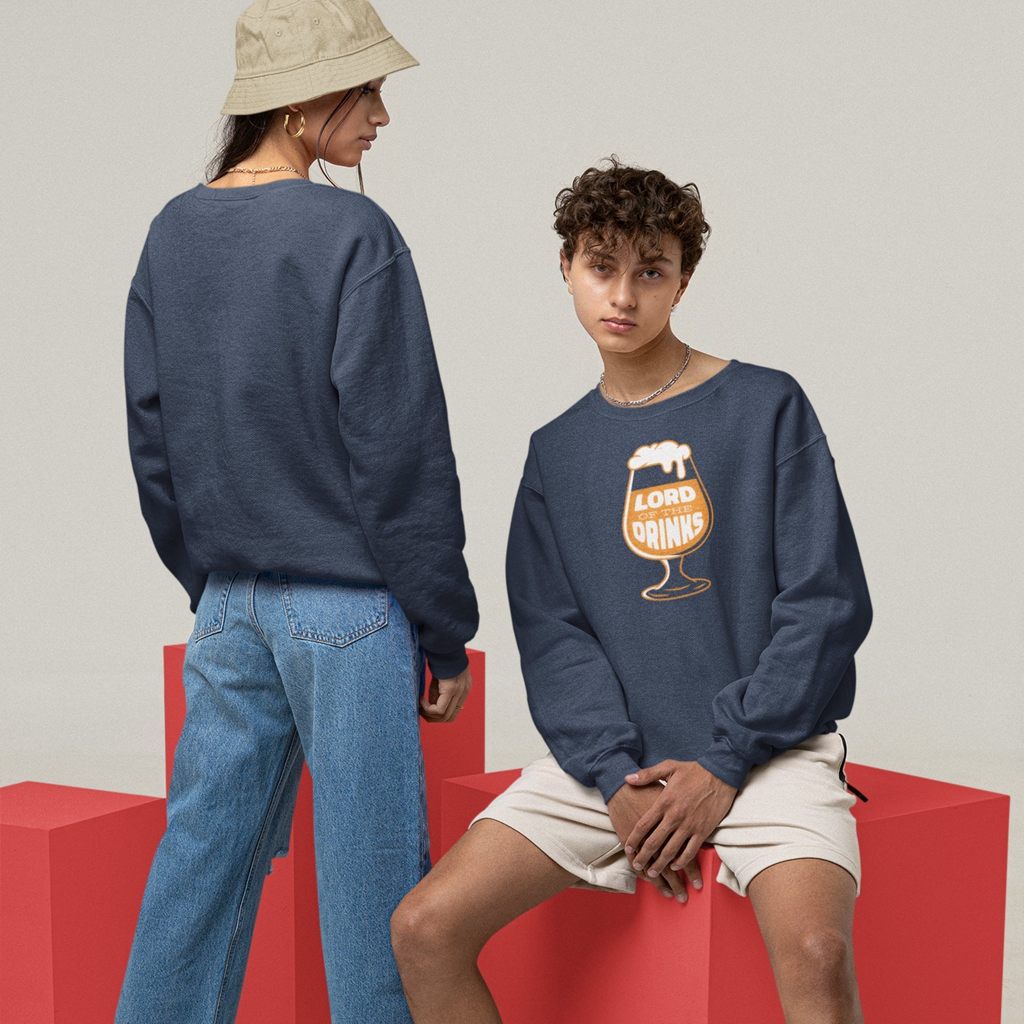 Lord Of The Drinks Unisex Premium Sweatshirt — detail shot