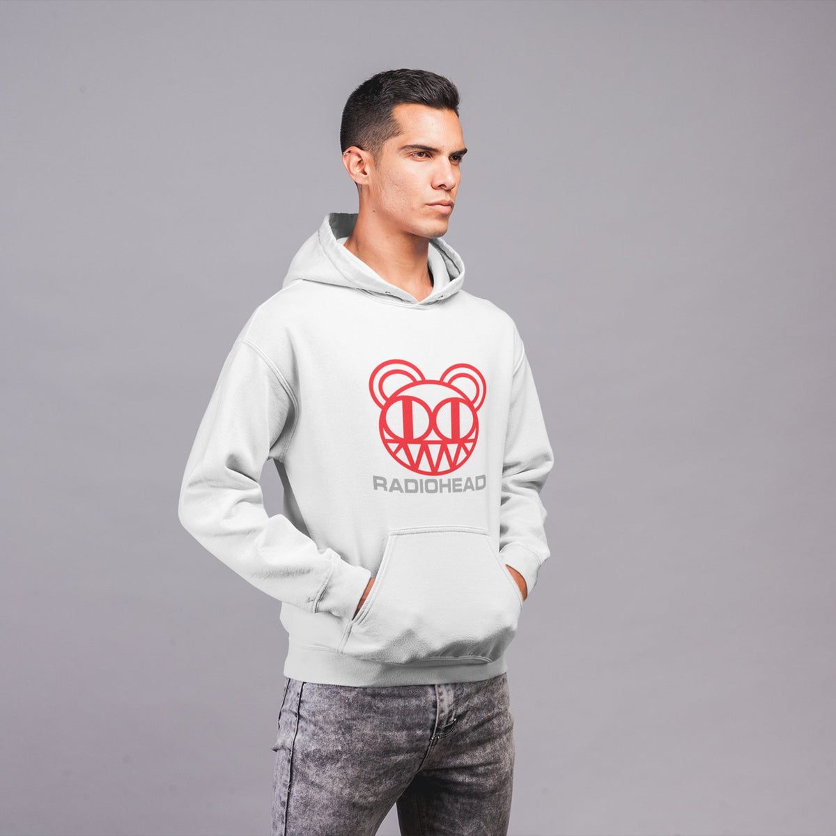 Radiohead Modified Bear Hoodie — White — product photo 3