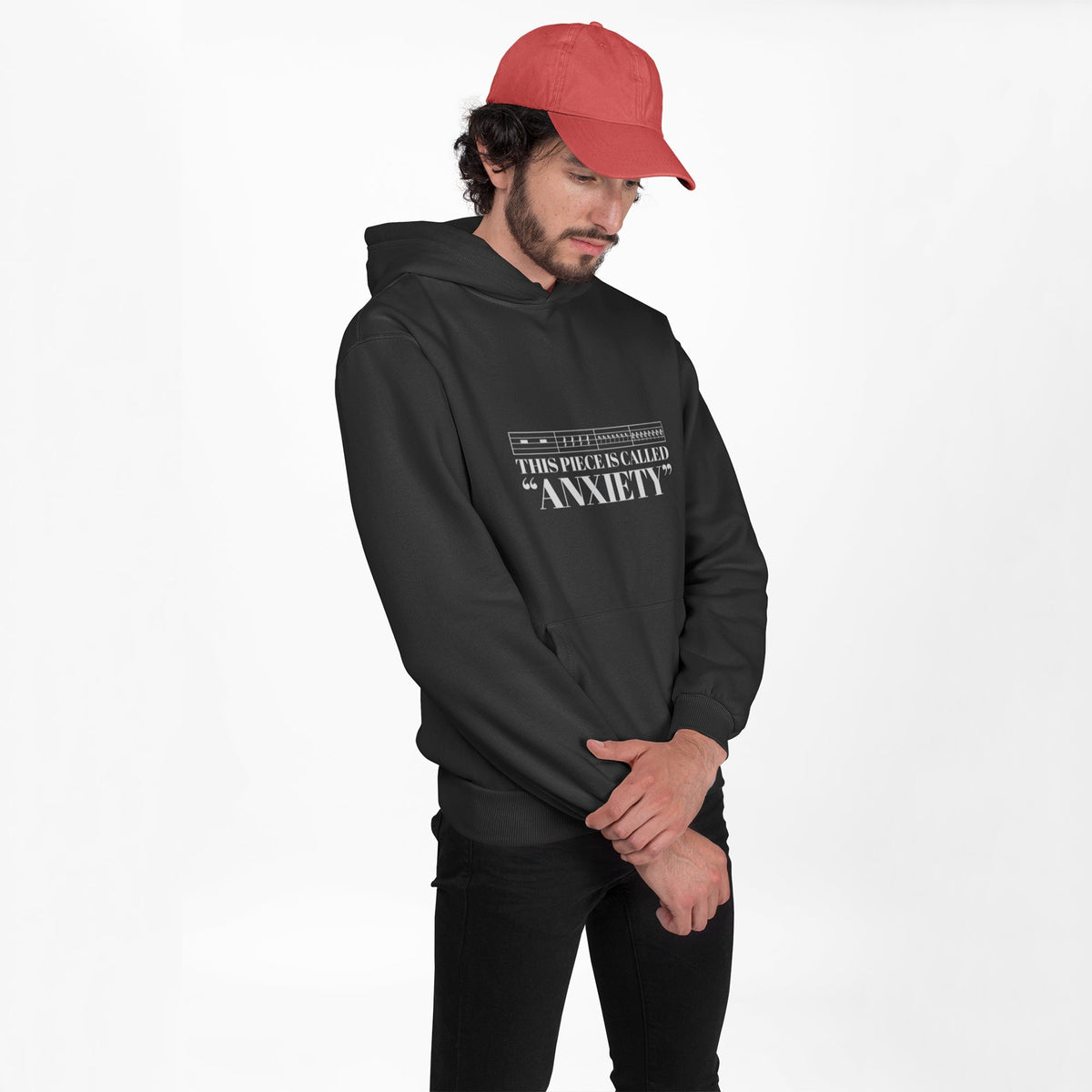 THIS PIECE IS CALLED "ANXIETY" Unisex Hoodie — detail shot