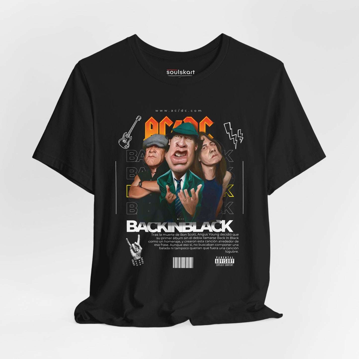 AC/DC "Back in Black" Vintage Rock Tee – For Those About to Rock! - Main Product Image