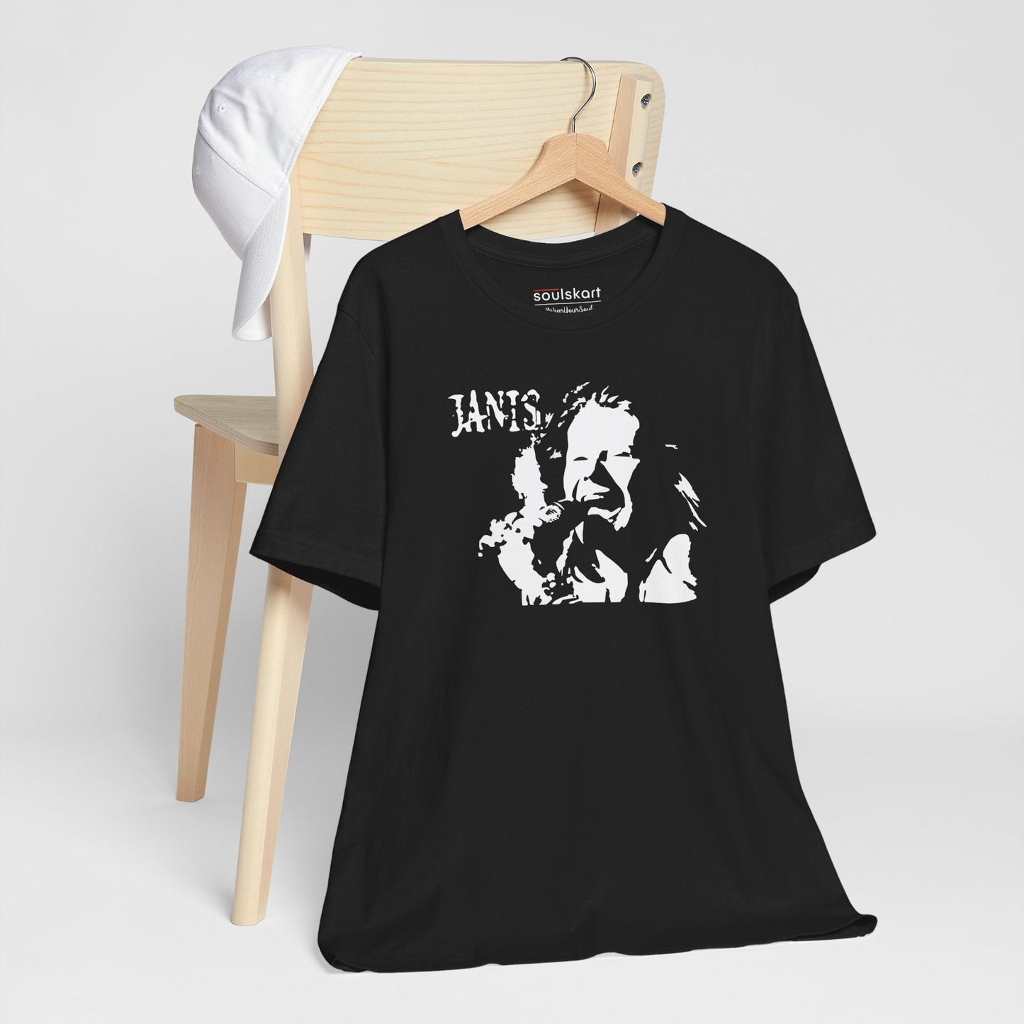 Janis Joplin Silhouette Tee - Unisex Music Icon Shirt | Soulskart - Detail Shot