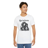 Rainbow Music Band Tee - Unisex Retro Vibes, Soft Cotton, Classic Fit - Lifestyle Image