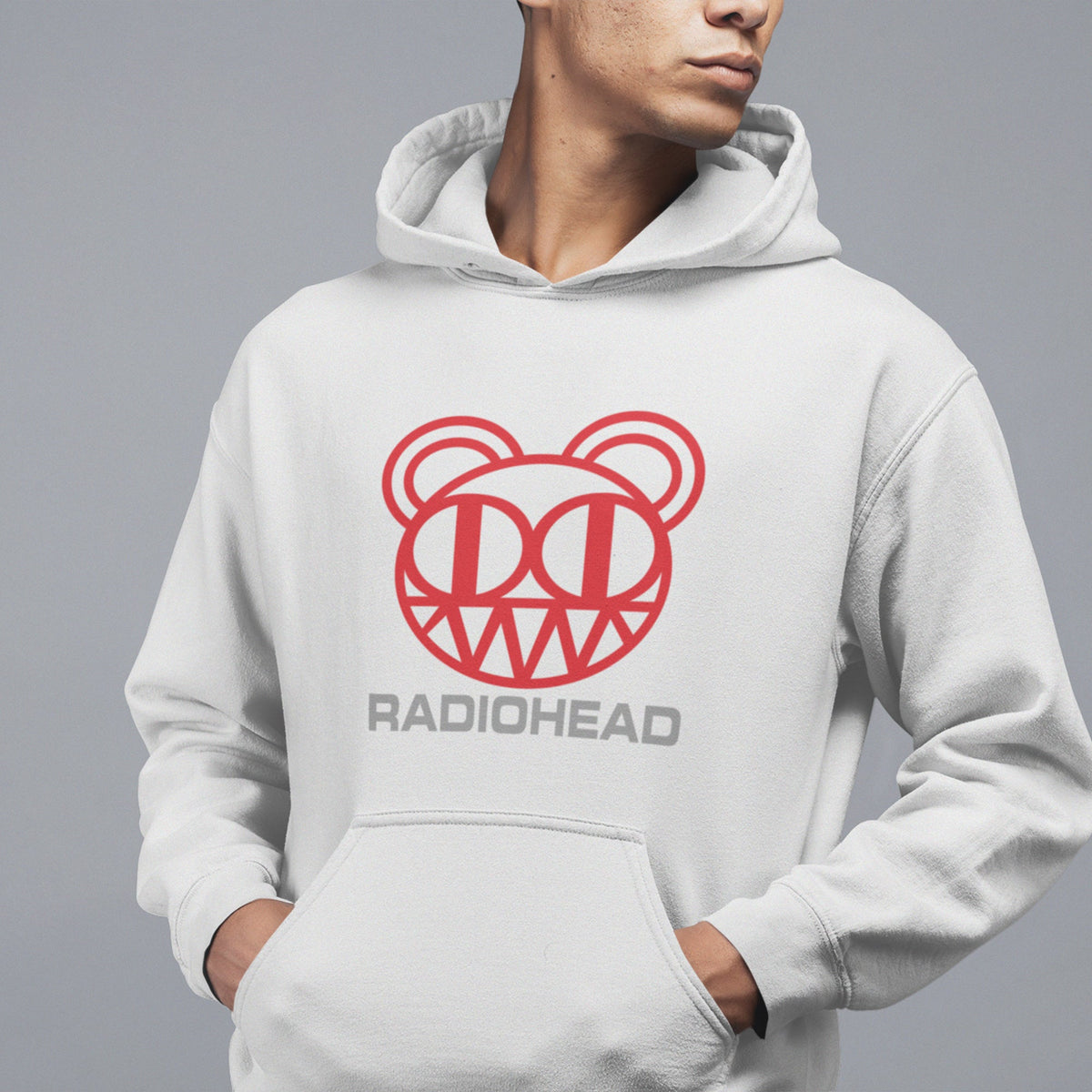 Radiohead Modified Bear Hoodie — White — product photo 4