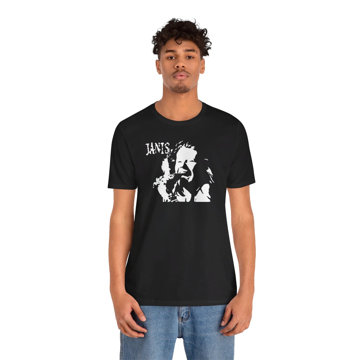 Janis Joplin Silhouette Tee - Unisex Music Icon Shirt | Soulskart - Worn View