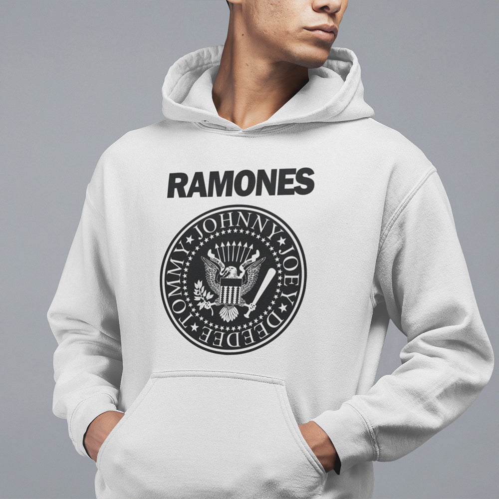 Ramones Presidential Seal Hoodie — White — product photo 2