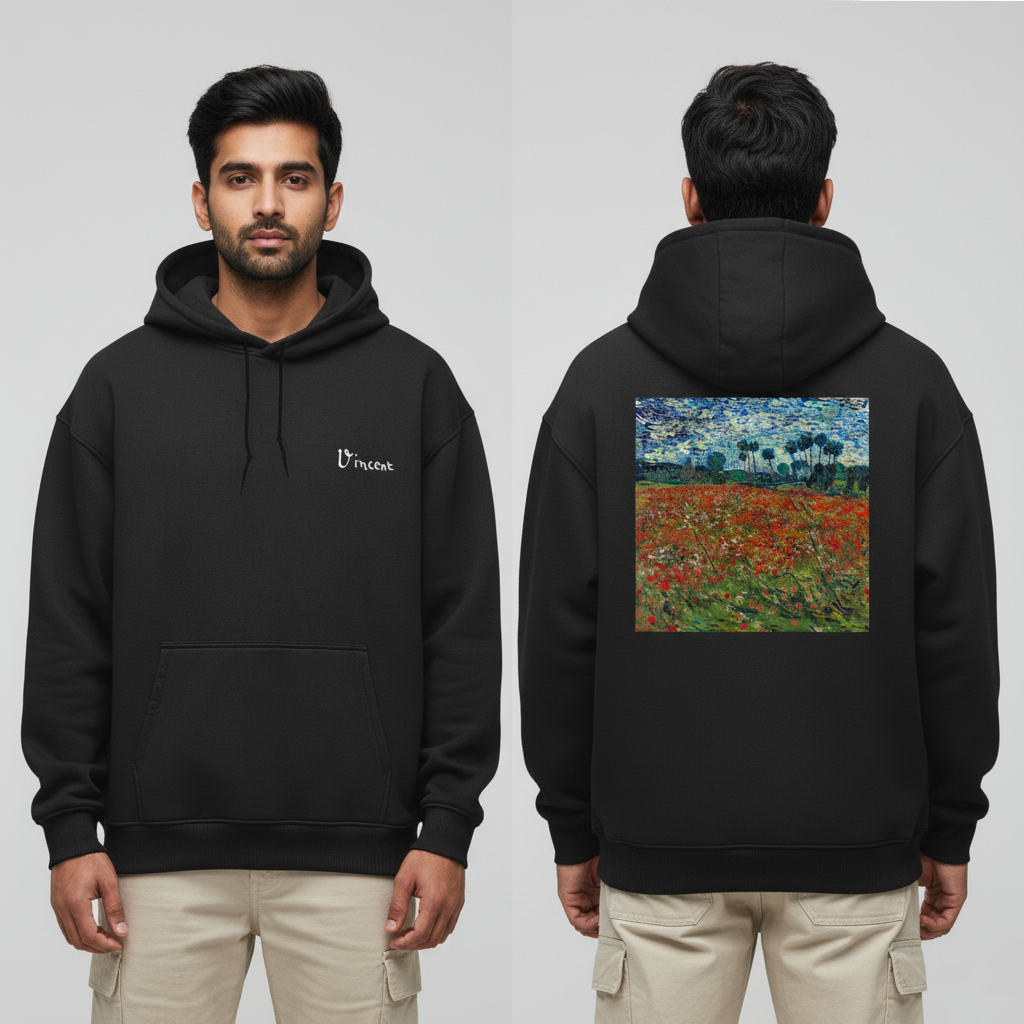 Vincent van Gogh Poppy Field Hoodie