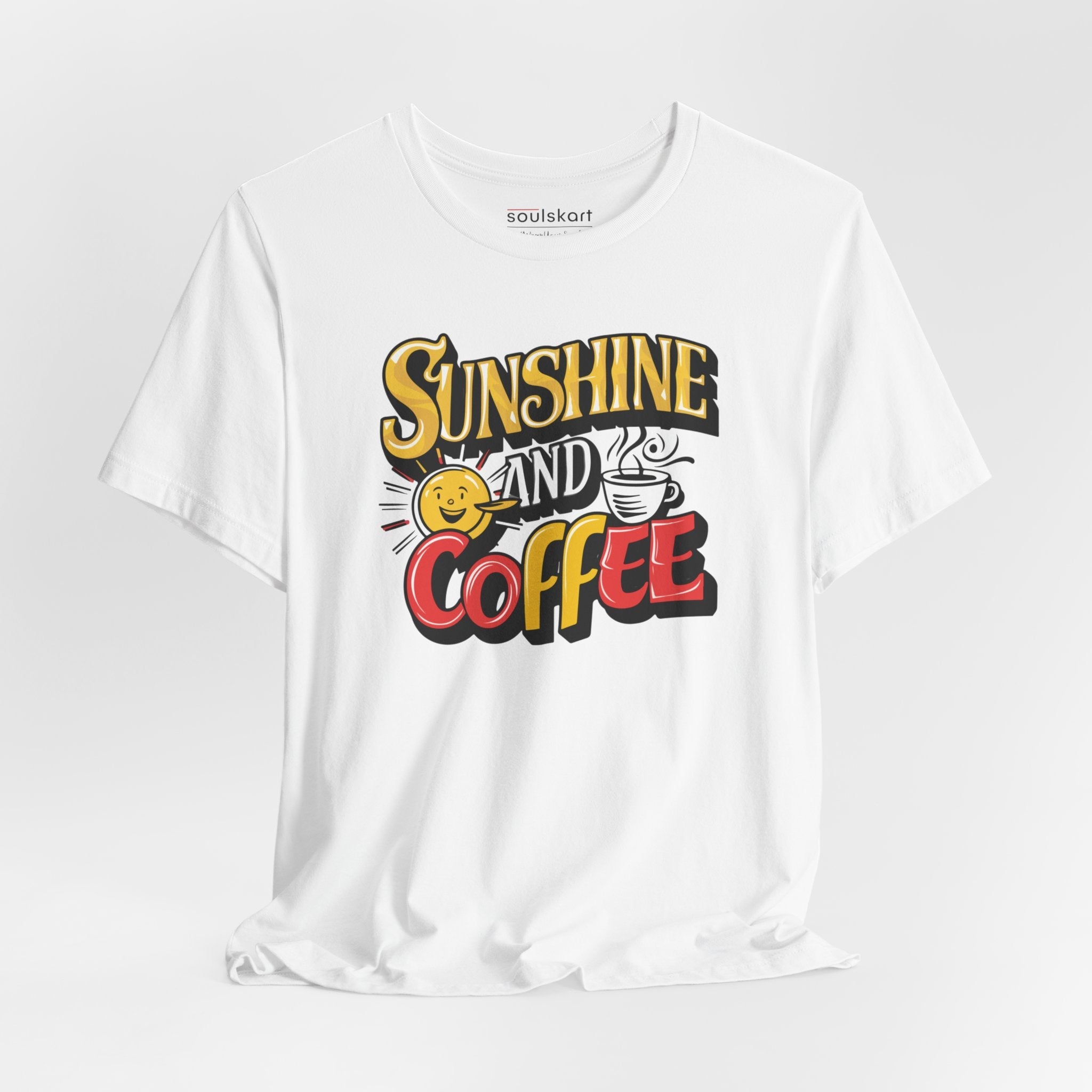 Sunshine and Coffee Tee — White — main product image