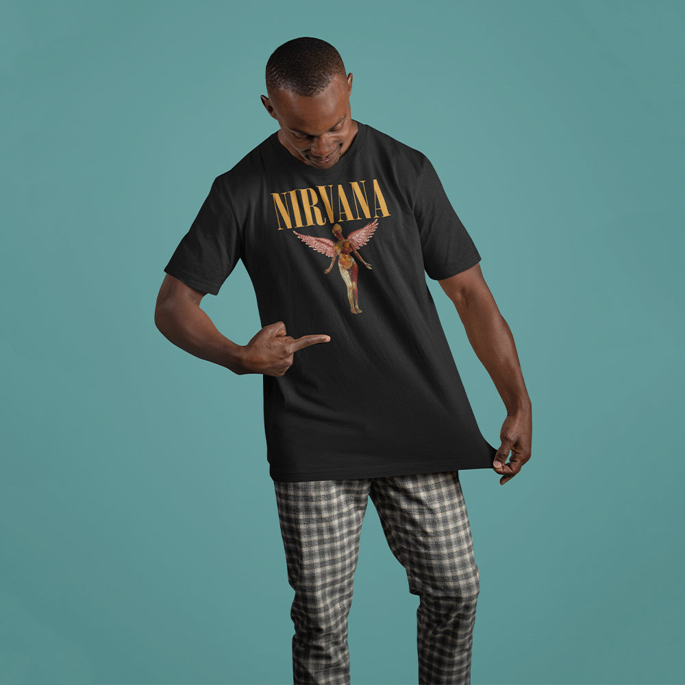 Nirvana Winged Angel Tee — back view