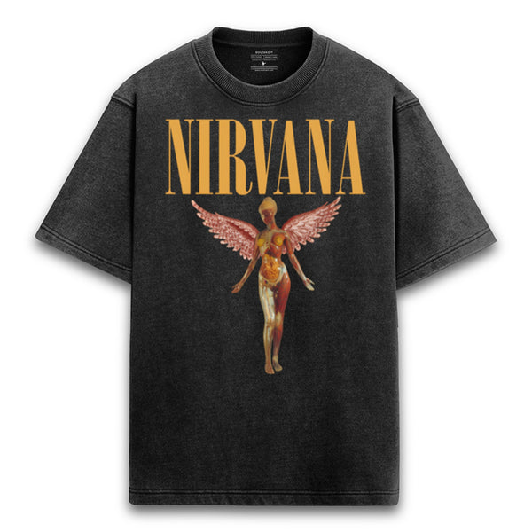 Nirvana Acid Washed Oversized T-Shirt — main product image