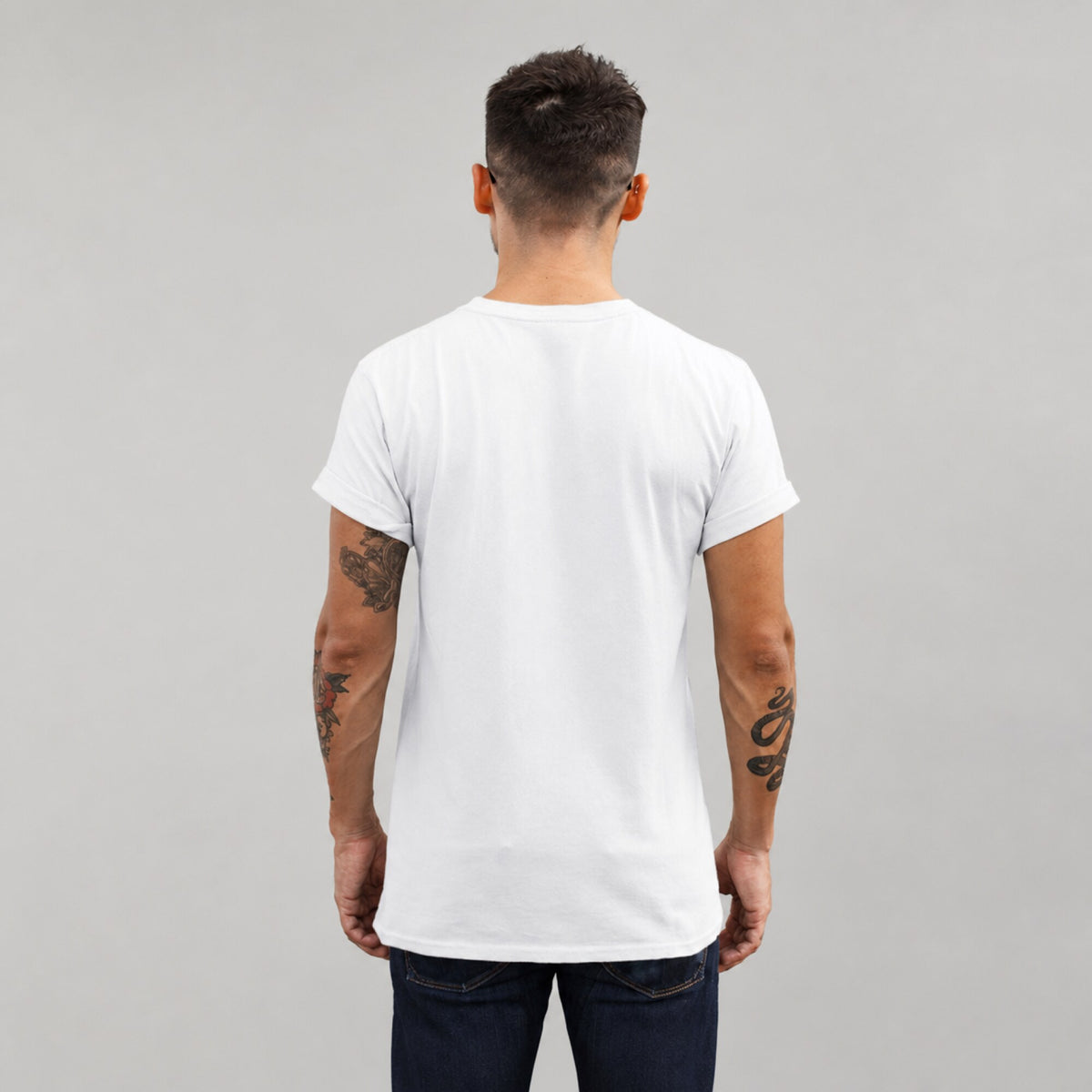 Abraham Lincoln Face Palm Funny Unisex T-Shirt — worn on model, back
